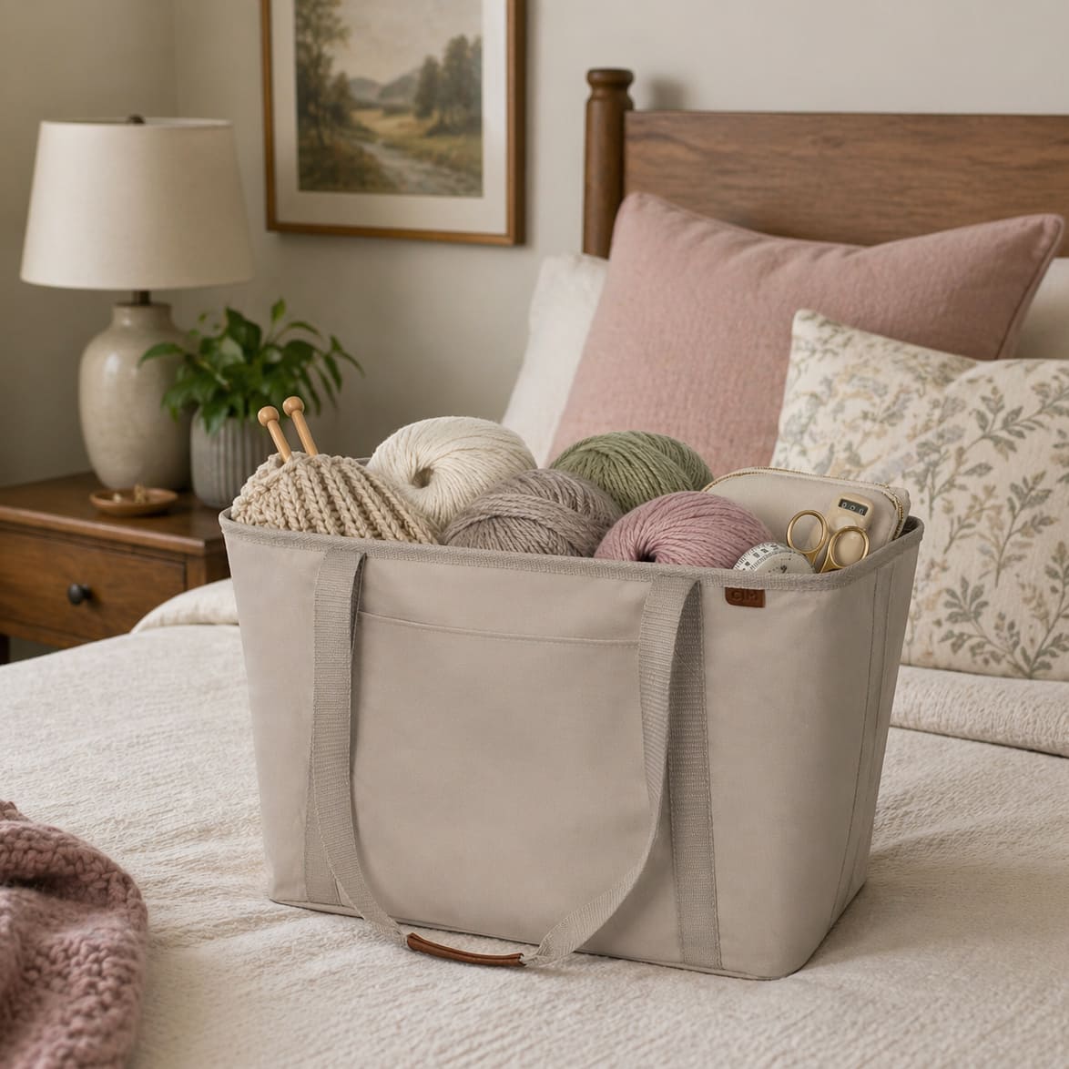 CleverMade® 64L Collapsible Carry-All Tote Luxe with Outside Pocket