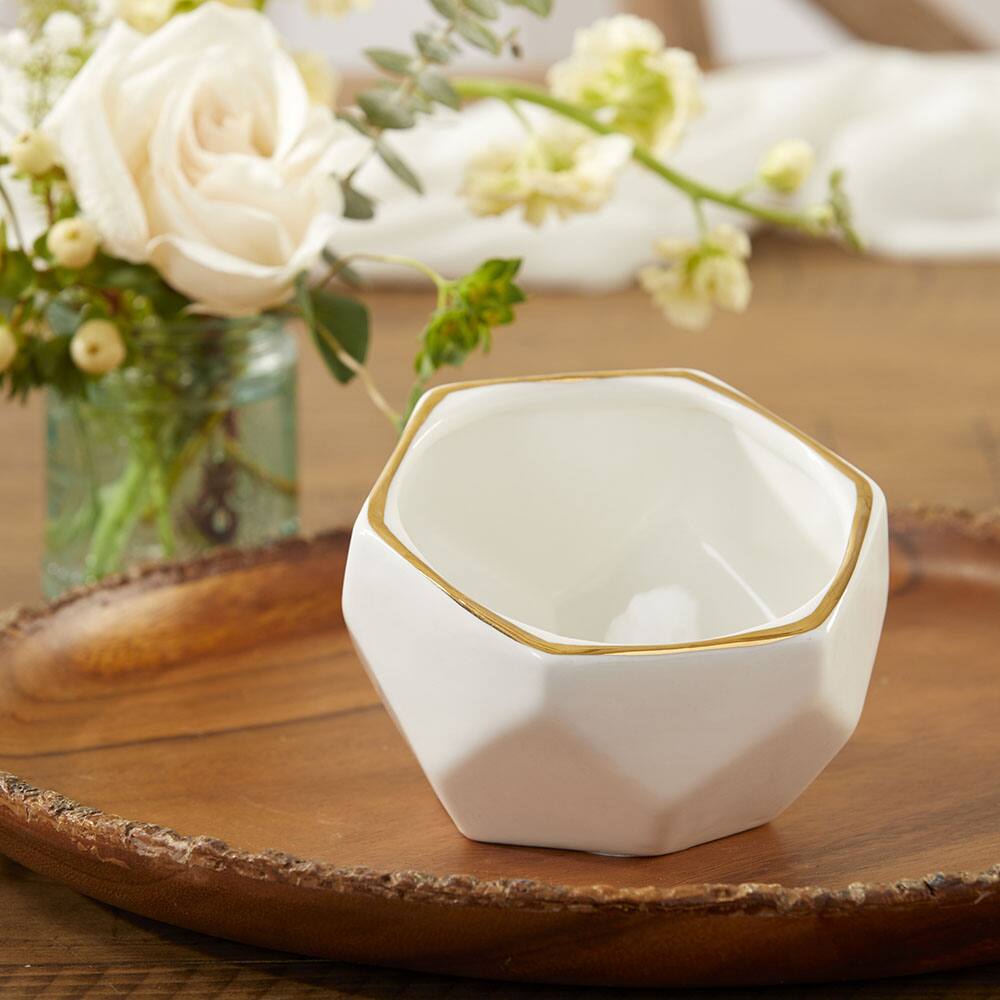 Kate Aspen® Geometric Ceramic Planter Set