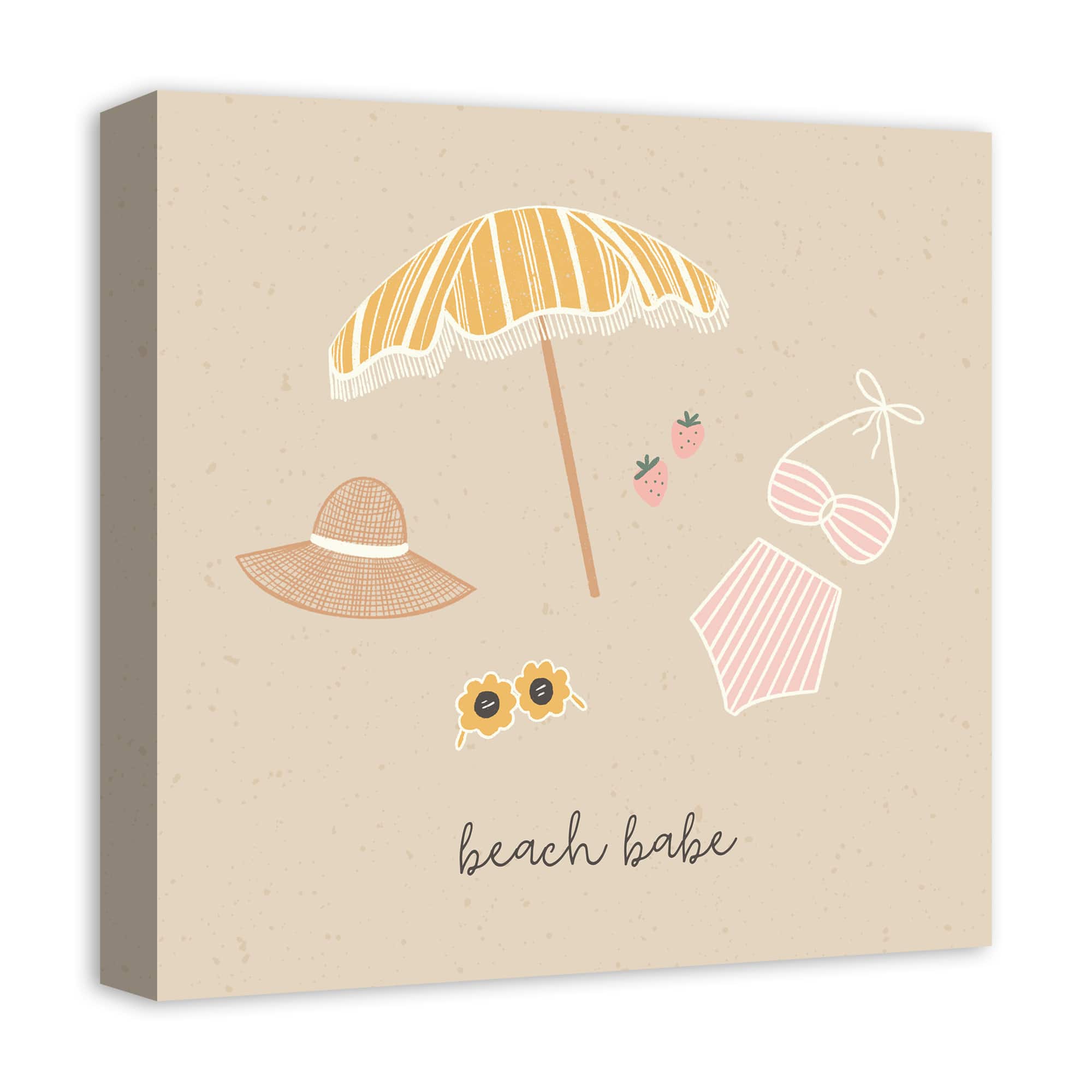 Beach Babe Essentials 16" x 16" Canvas Wall Art