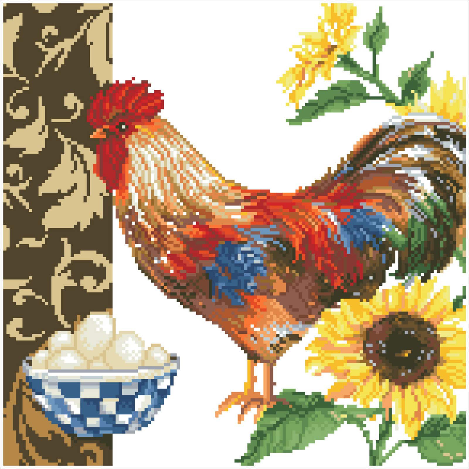 Diamond Dotz® Country Rooster Diamond Painting Artwork Kit