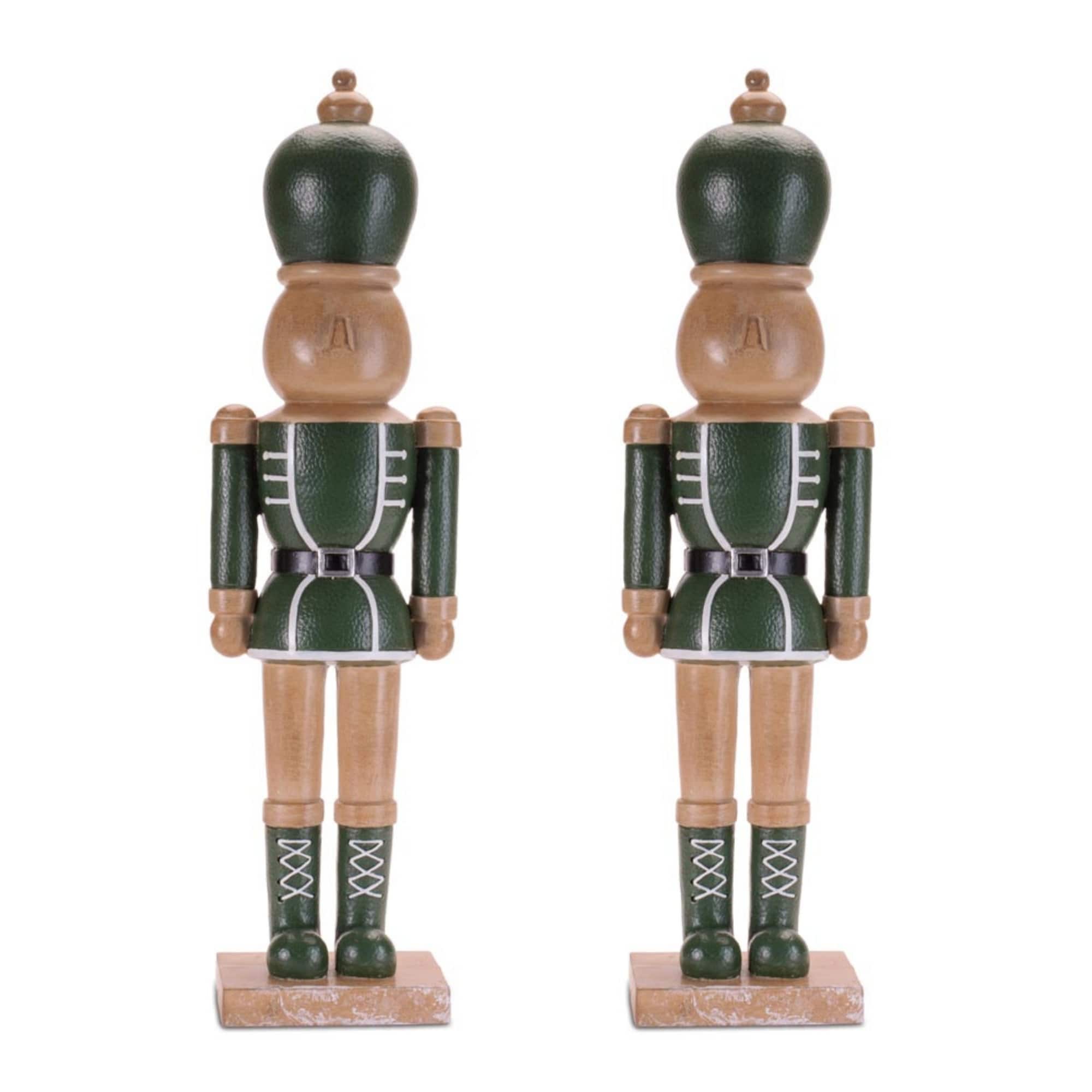 Melrose 15.75" Green Nutcracker Soldier Figurines, 2ct.