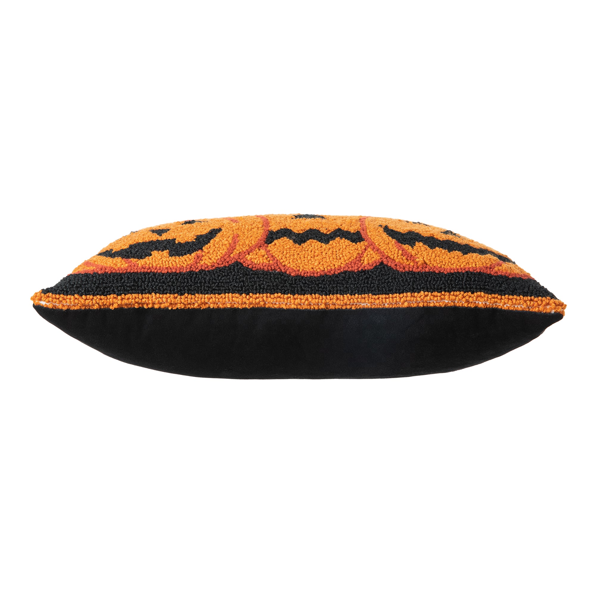 Glitzhome® 18" x 12" Hooked Halloween Pumpkins Pillow