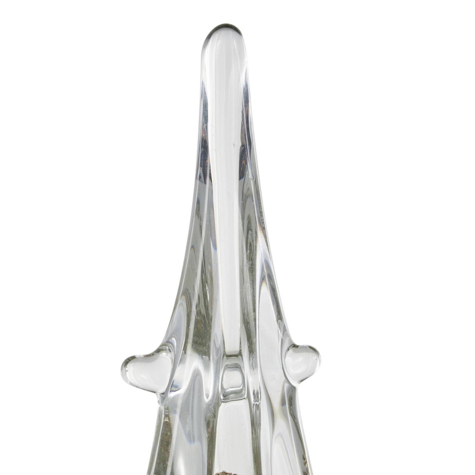 Gold & Clear Decorative Glass Sculpture Set