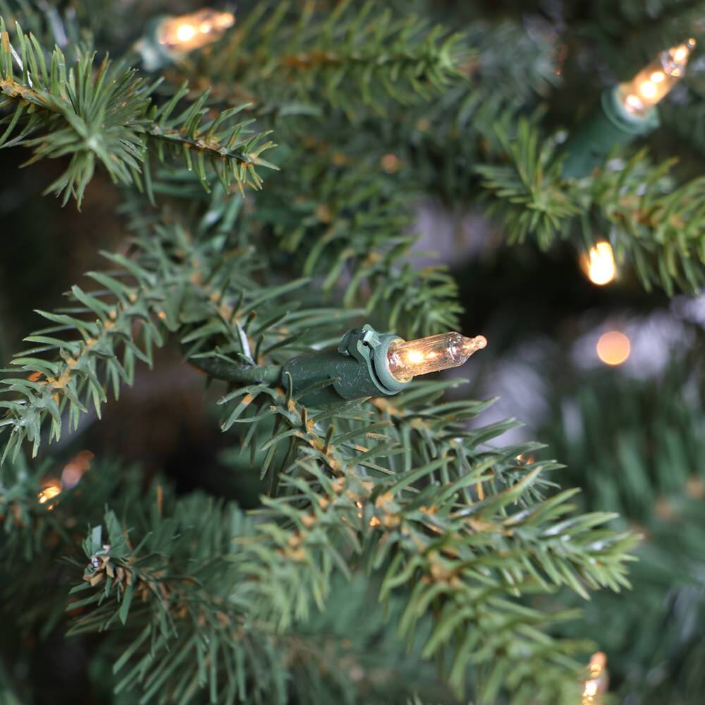 4.5ft. Pre-Lit Natural Fir Artificial Christmas Tree Insta-Shape®, Clear Lights