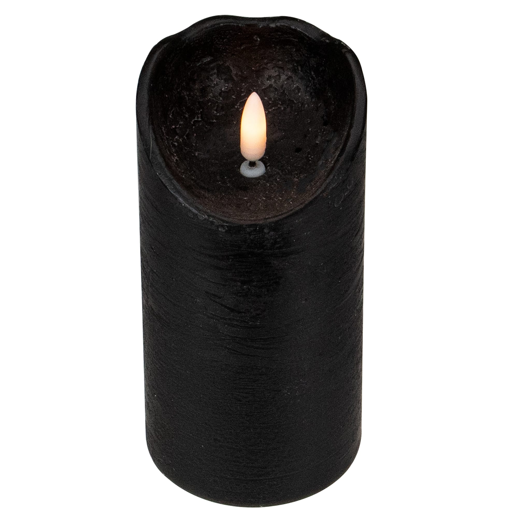 6" LED Black Flameless Halloween Décor Candle