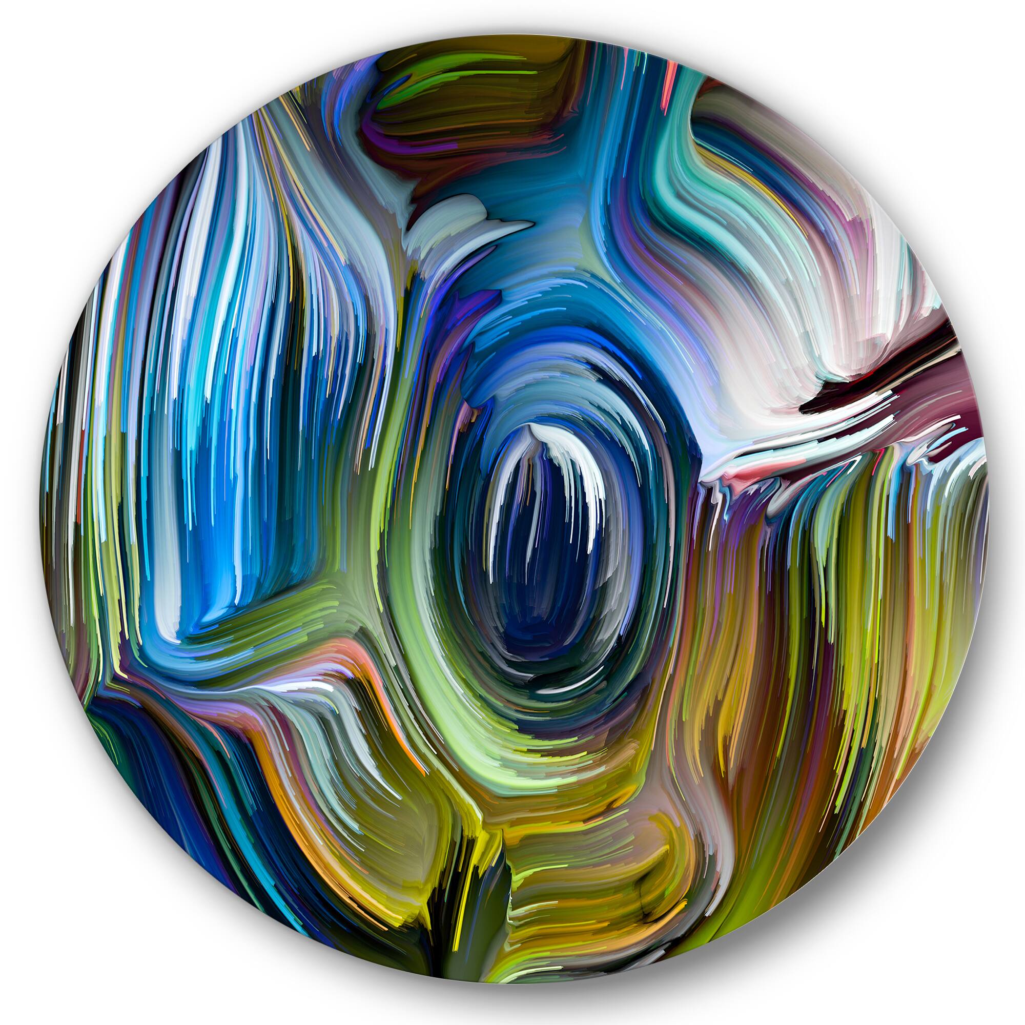Designart - Colour Fusion - Modern Metal Circle Wall Art