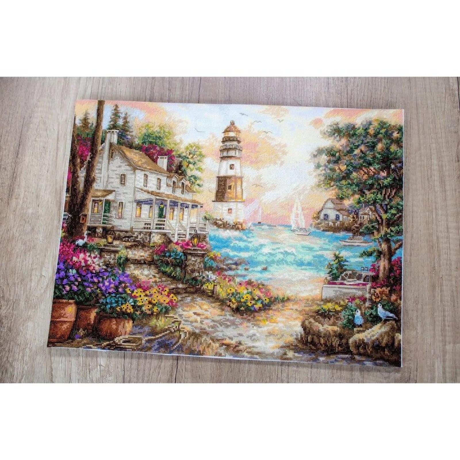 Letistitch Cottage By The Sea Counted Cross Stitch Kit