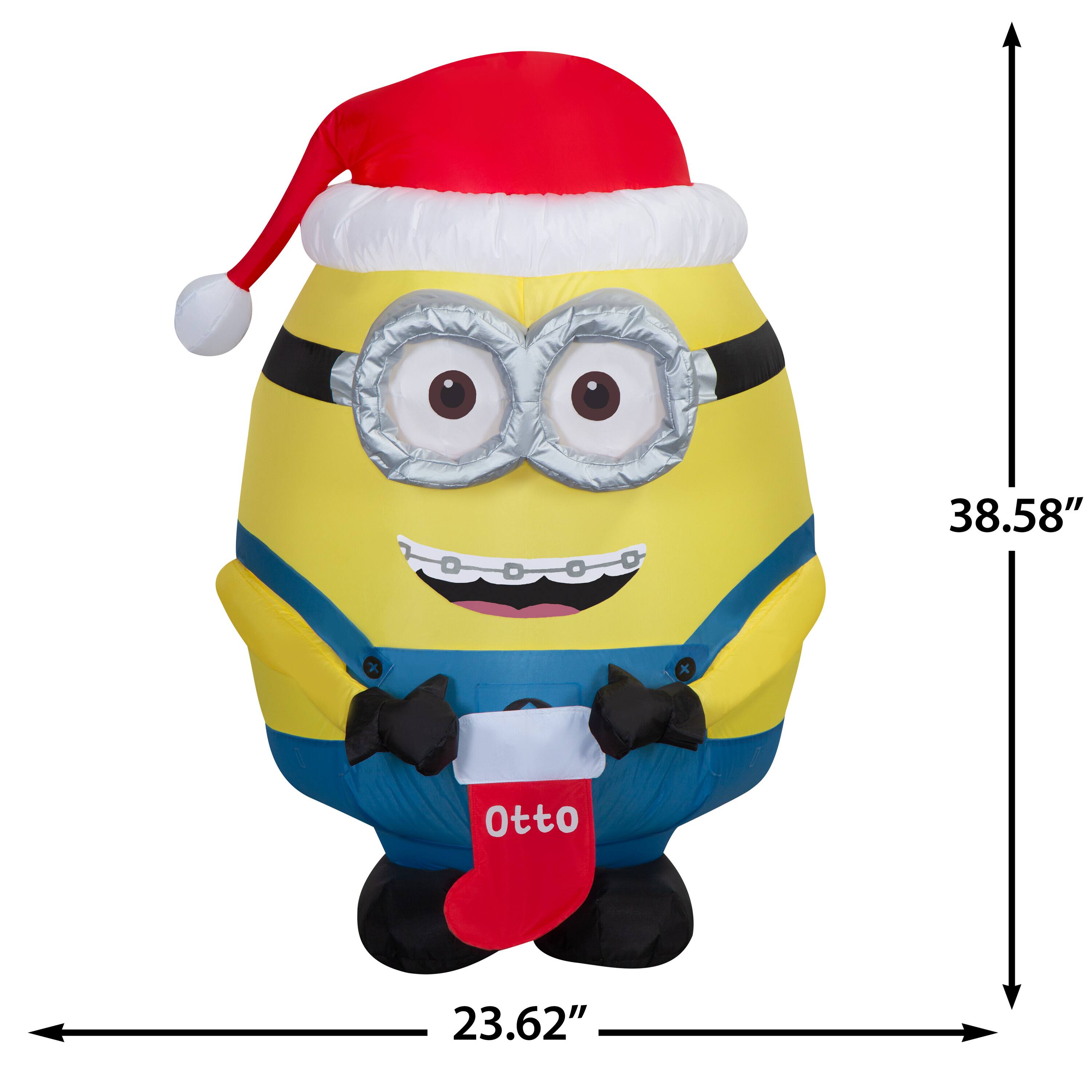 3ft. Airblown® Universal Inflatable Minion Otto with Stocking Christmas Light Décor