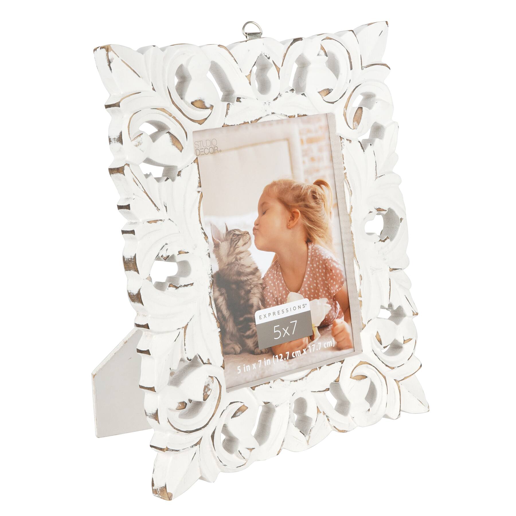 Expressions™ Whitewash Fleur-De-Lis Frame by Studio Décor