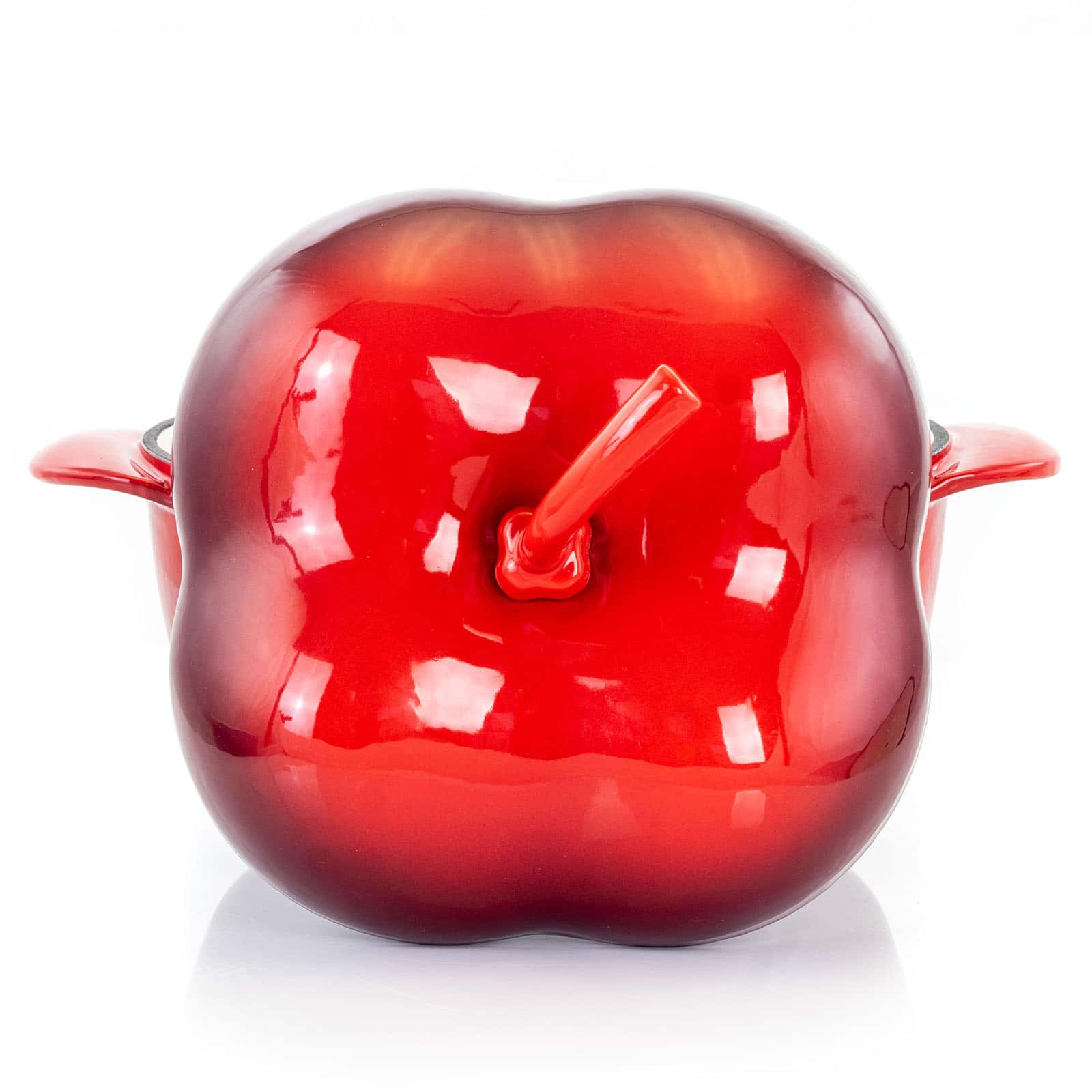 MegaChef 3qt. Red Pepper Shaped Enameled Cast Iron Casserole