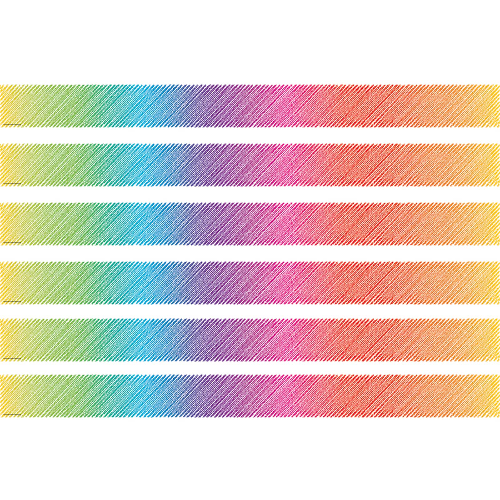 Teacher Created Resources Colorful Scribble Straight Border Trim, 210ft.