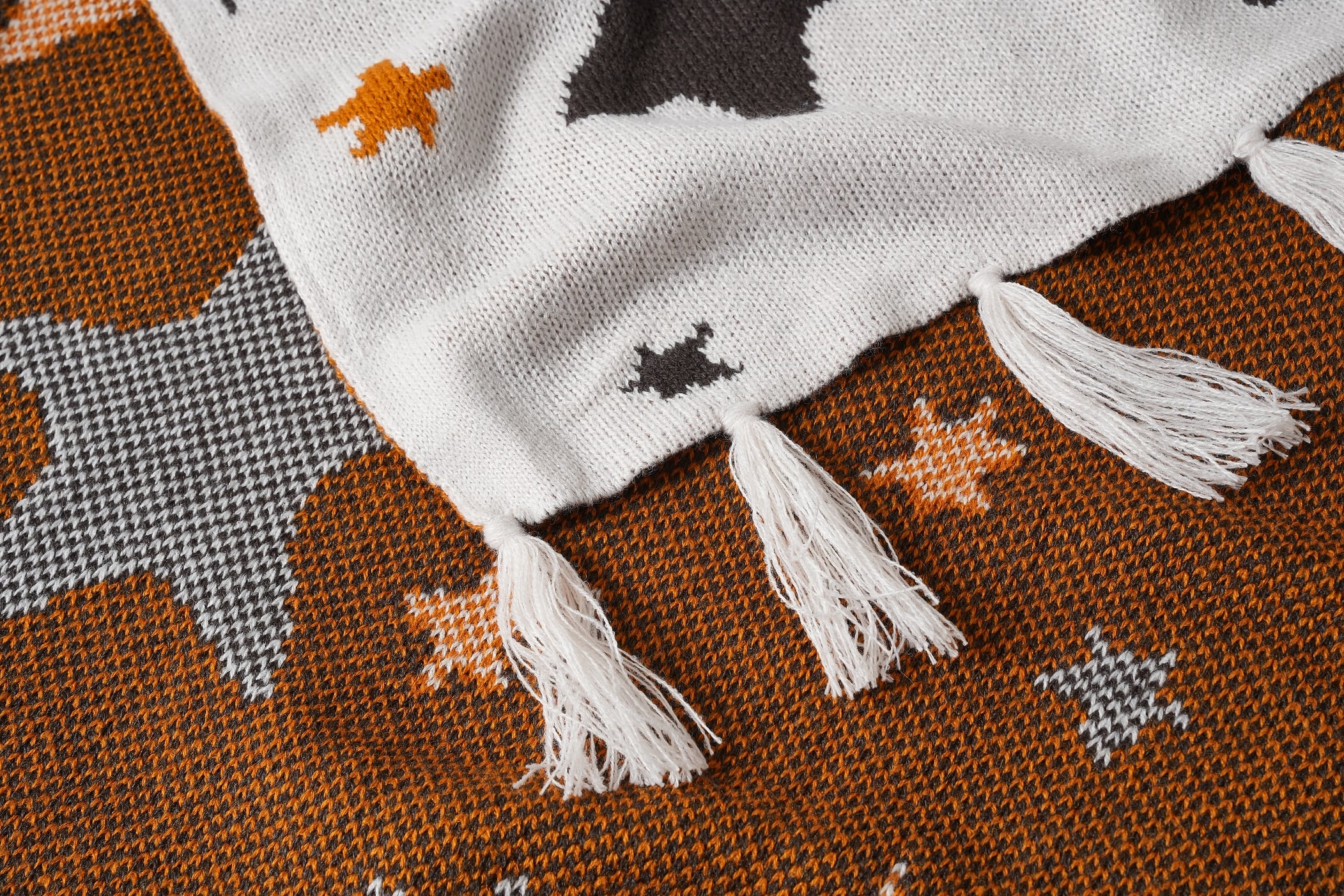 50" x 60" Jack-O'-Lantern, Ghost & Skeleton Throw Blanket by Ashland®