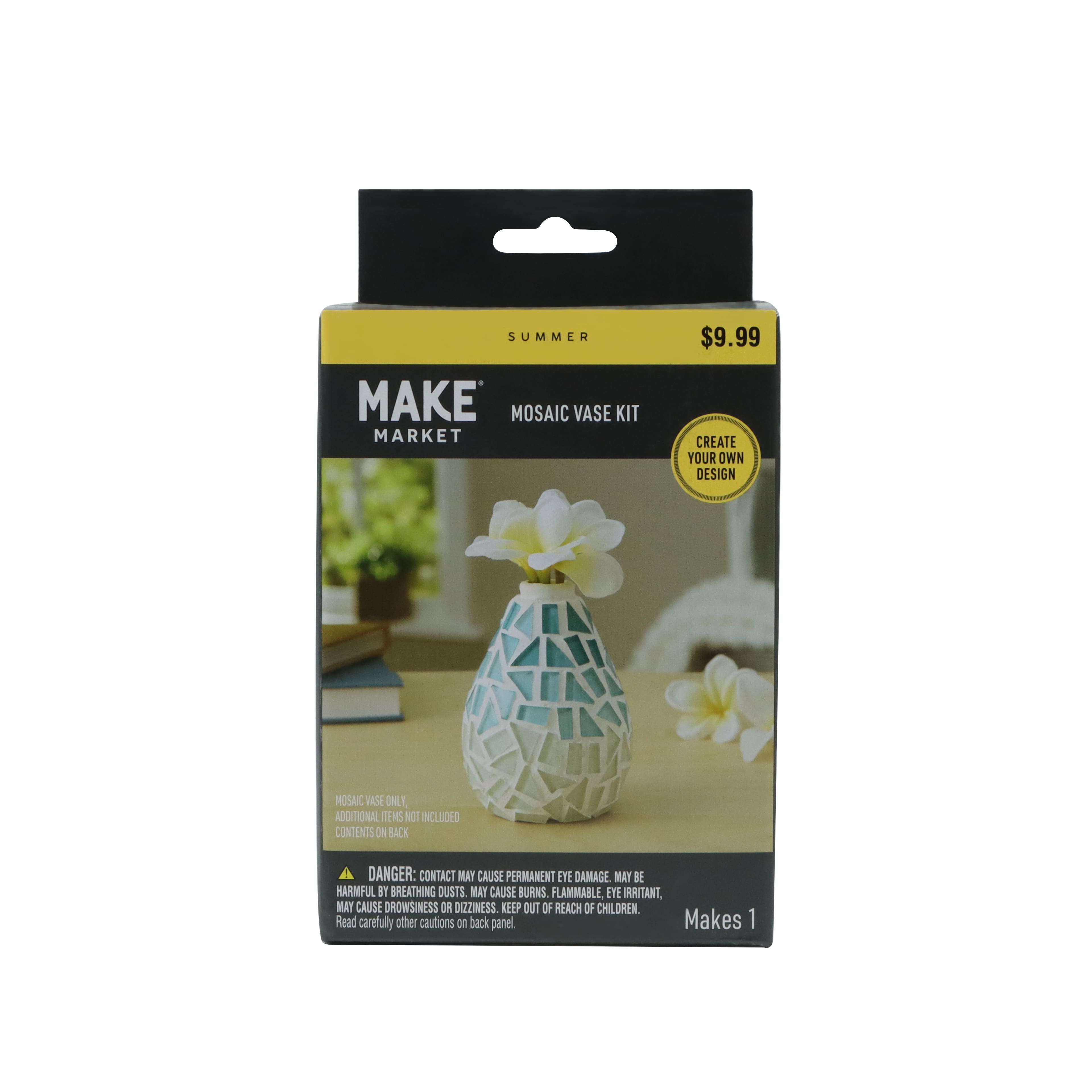 Teal & Gray Mosaic Vase Kit by Make Market®