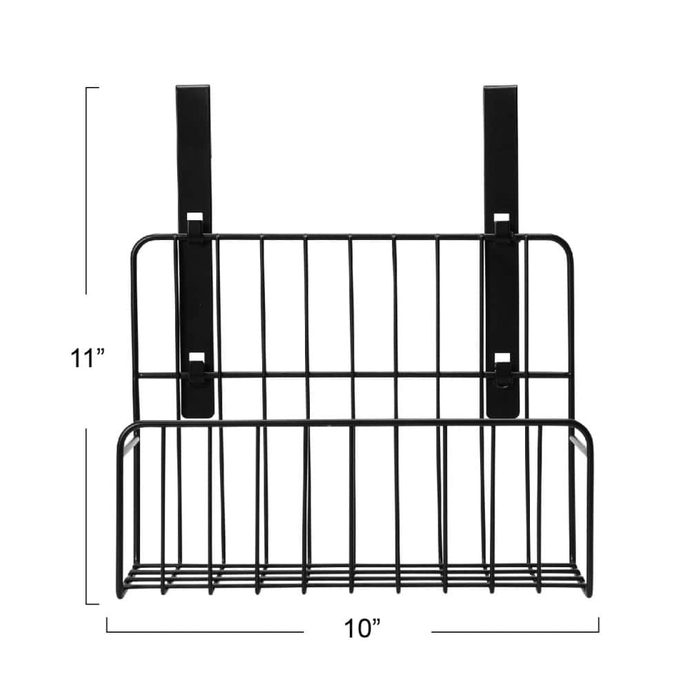 Household Essentials Over the Door Shallow Metal Basket