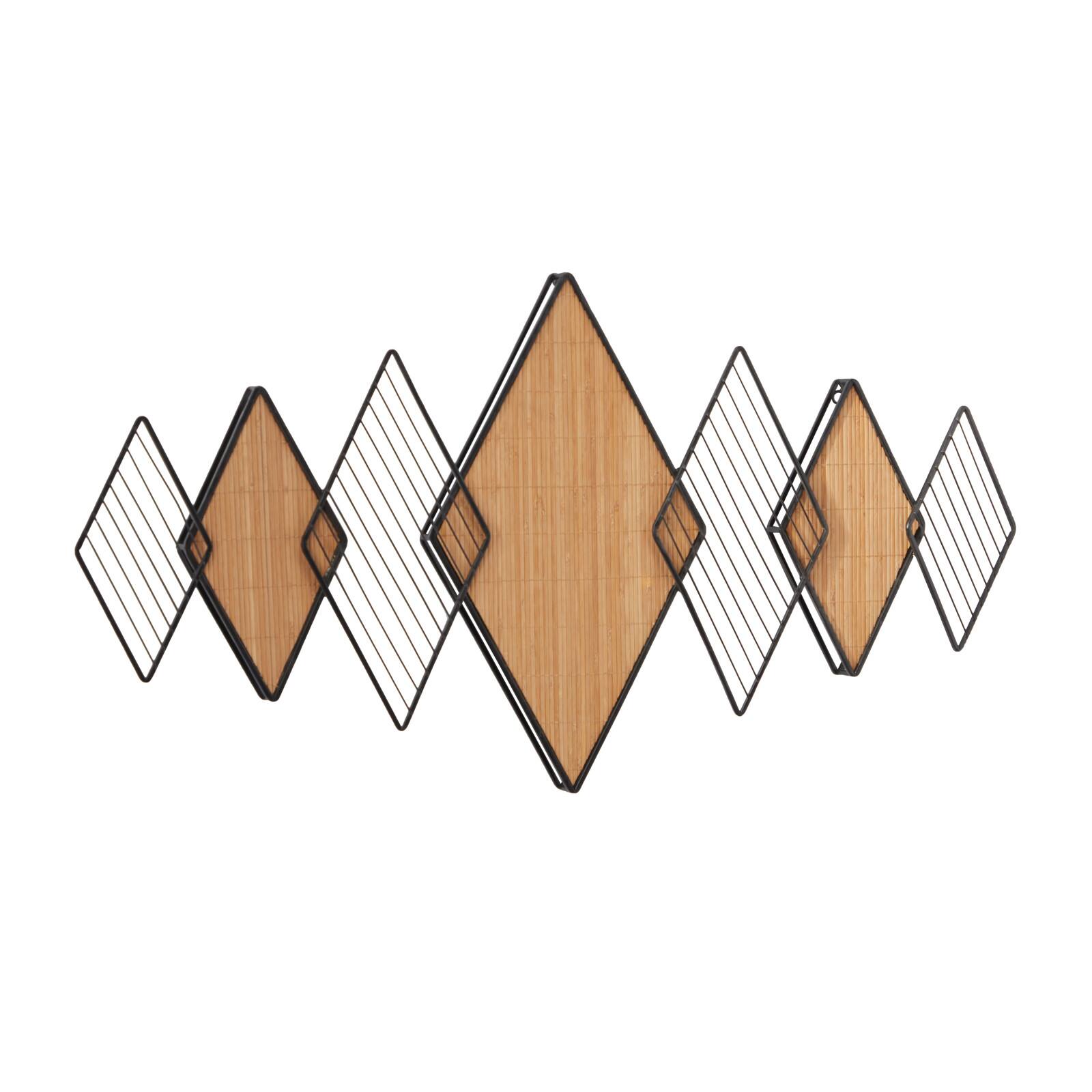 Brown Bamboo Modern Wall Decor, 42" x 2" x 22"