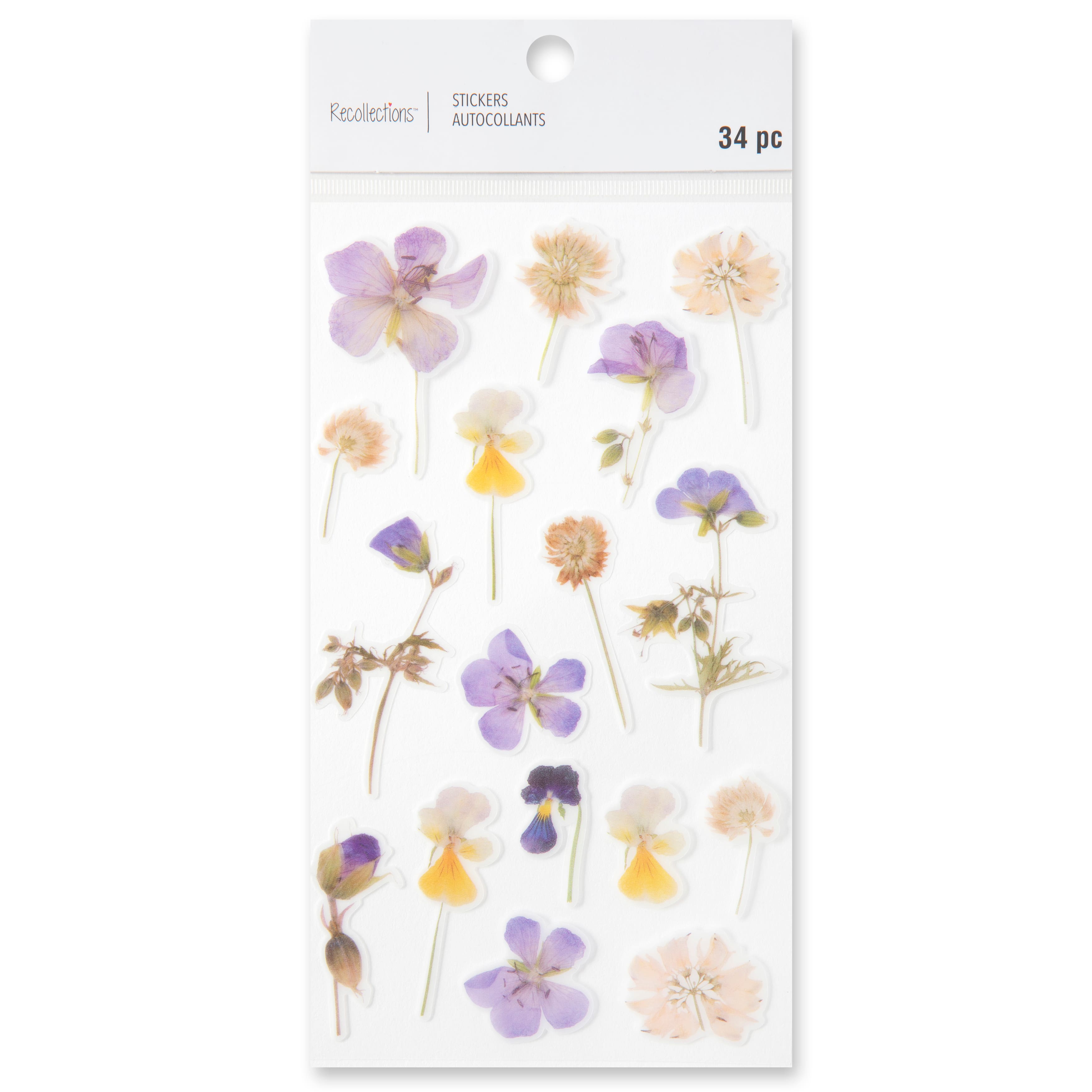 12 Pack: Pansy Flower Stickers by Recollections™