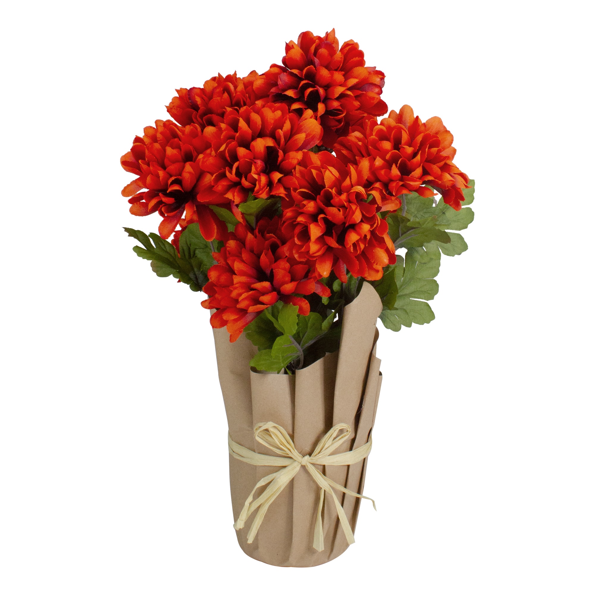20" Orange Fall Harvest Mum Plant In Pot