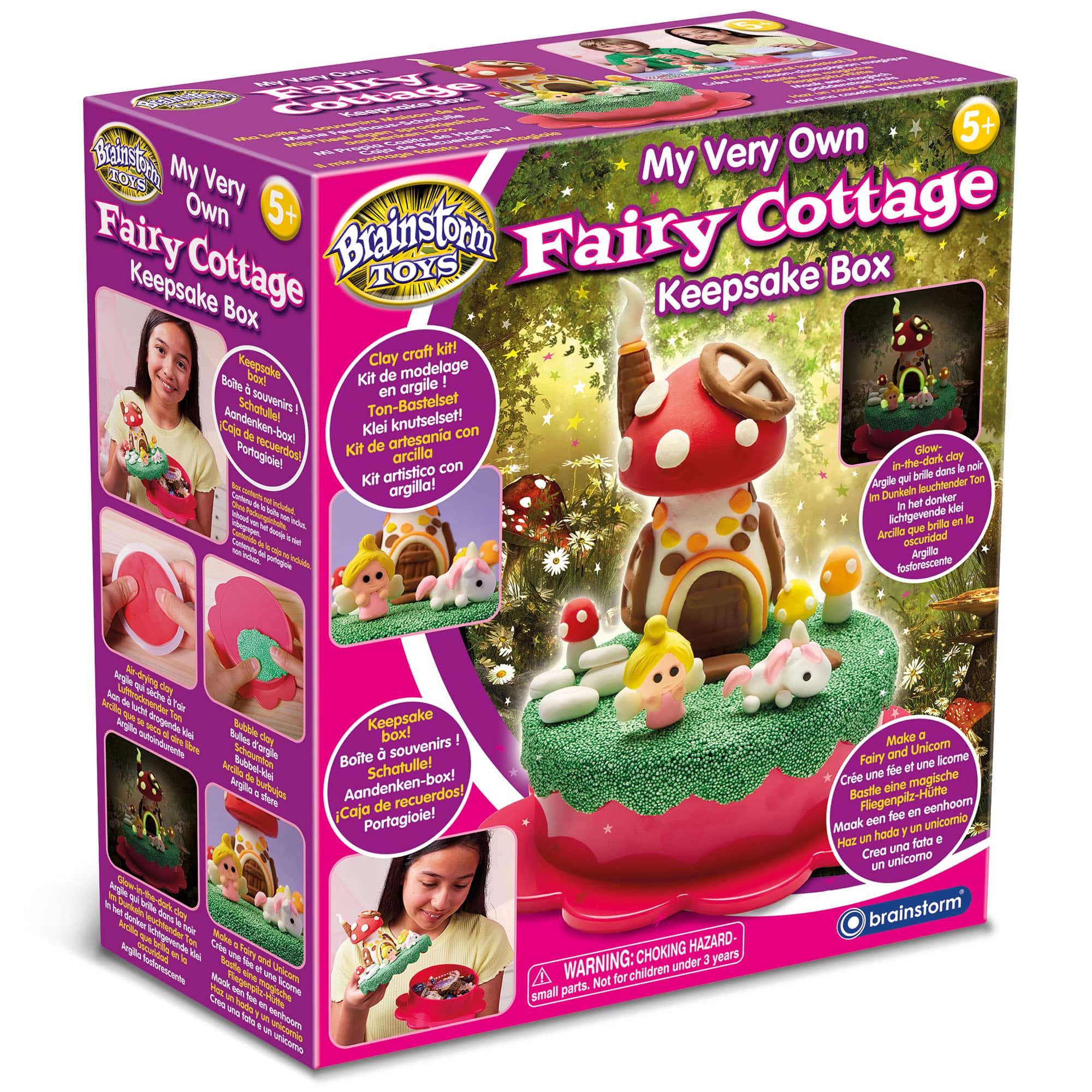 Brainstorm Toys My Very Own Fairy Cottage Keepsake Box Clay Craft Kit