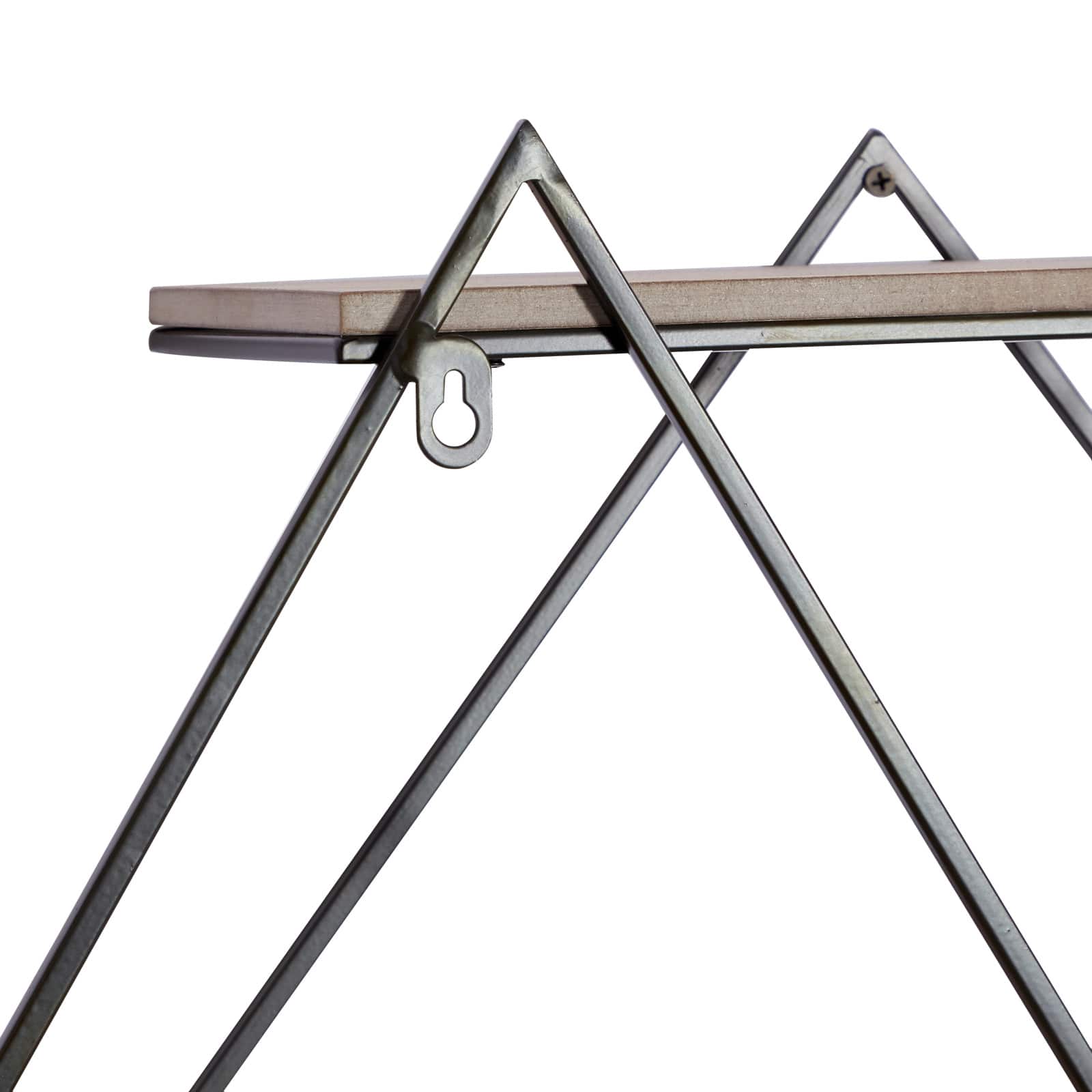 Brown Wood Contemporary Wall Shelf, 20" x 30" x 7"