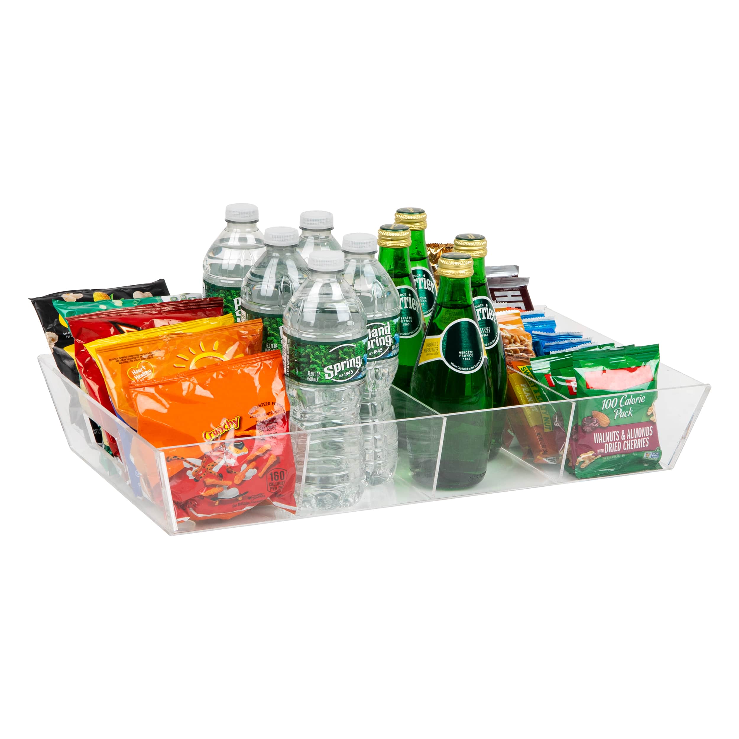 Mind Reader 19.25" Clear 4-Compartment Kitchen Organizer