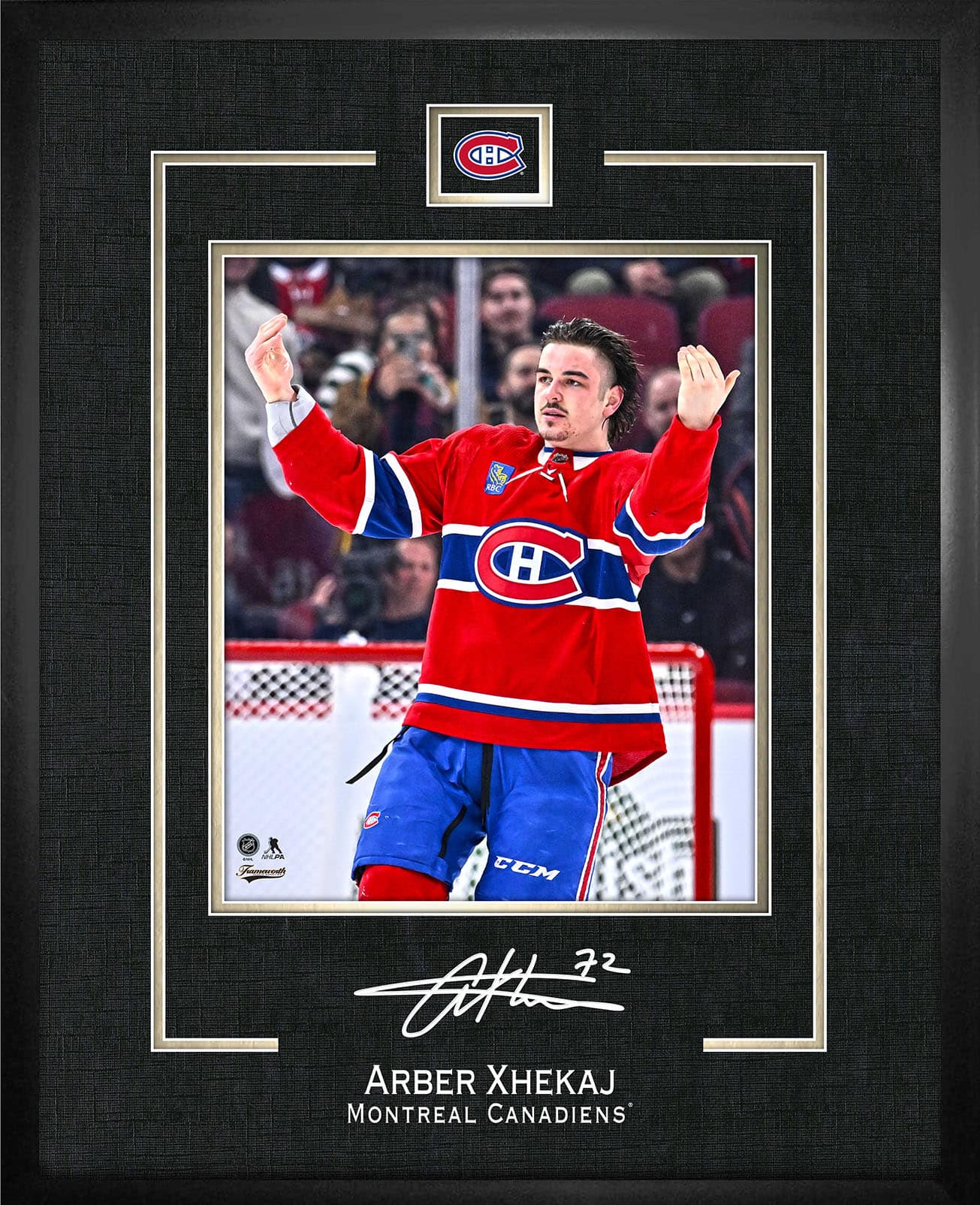 Arber Xhekaj 16" x 20" Replica Signature Frame Canadiens