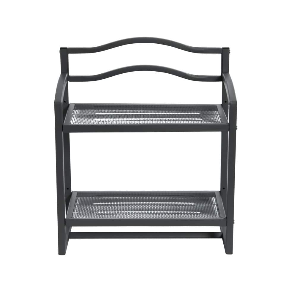 Household Essentials 2-Tier Metal Wall Mount Bathroom Shelf