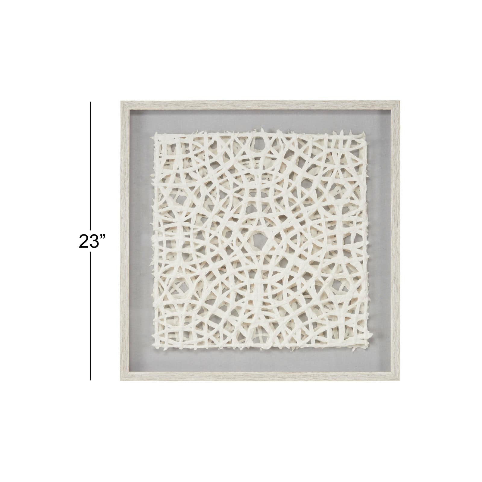 Gold Wood Natural Shadow Box Art, 24" x 24" x 1"