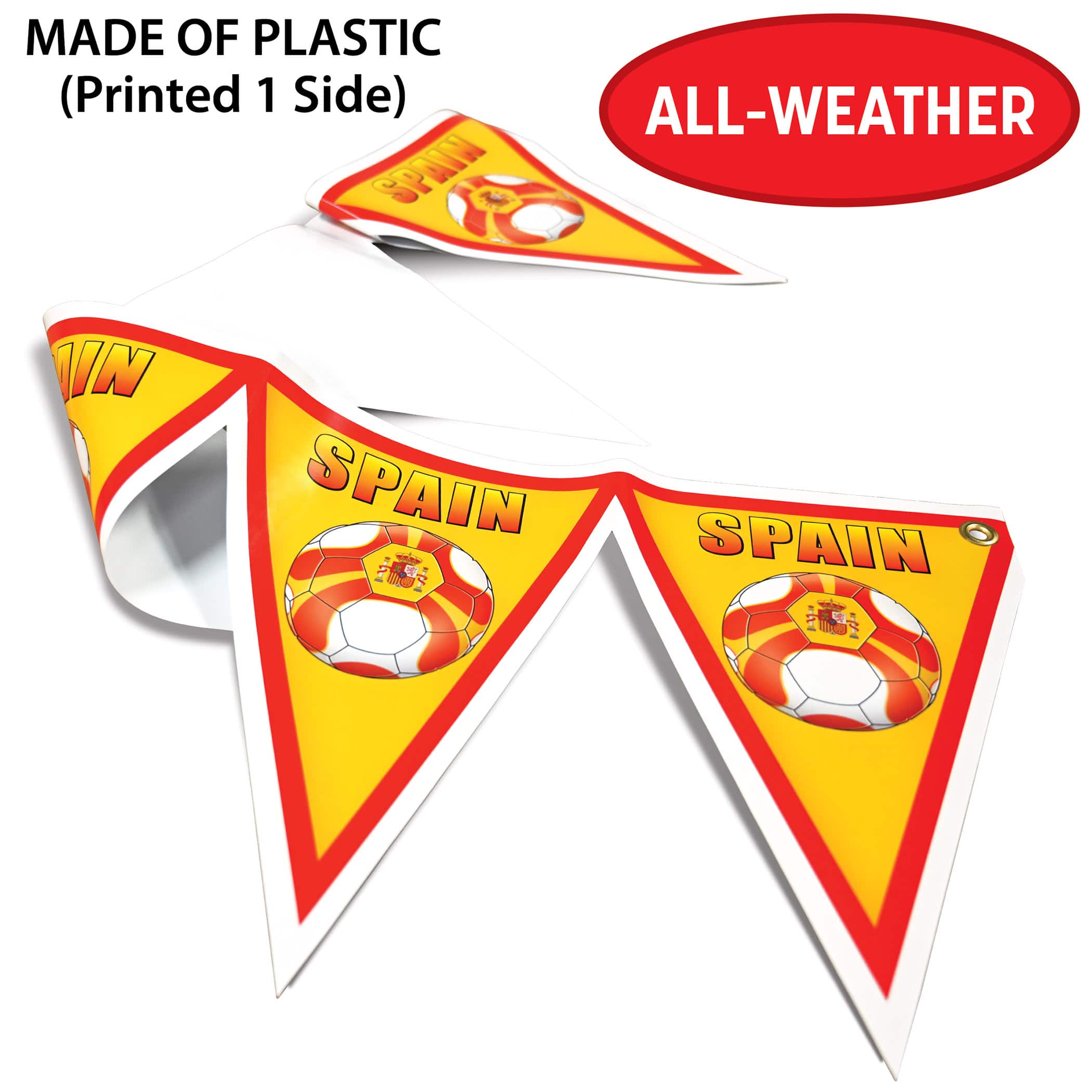11" x 6.5ft. Spain Soccer Pennant Banner