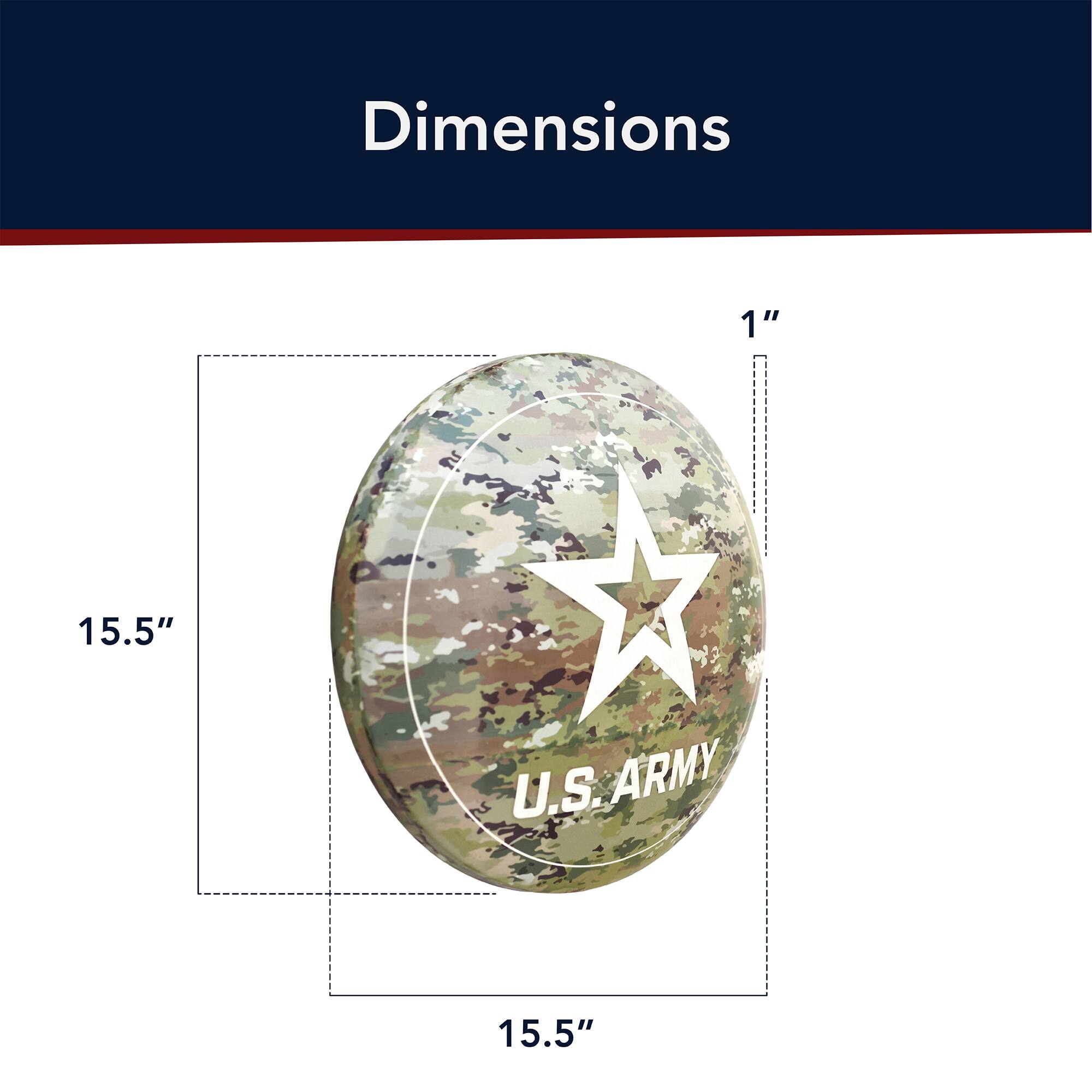American Art Decor 15" U.S. Army Camo Dome Metal Wall Art Sign
