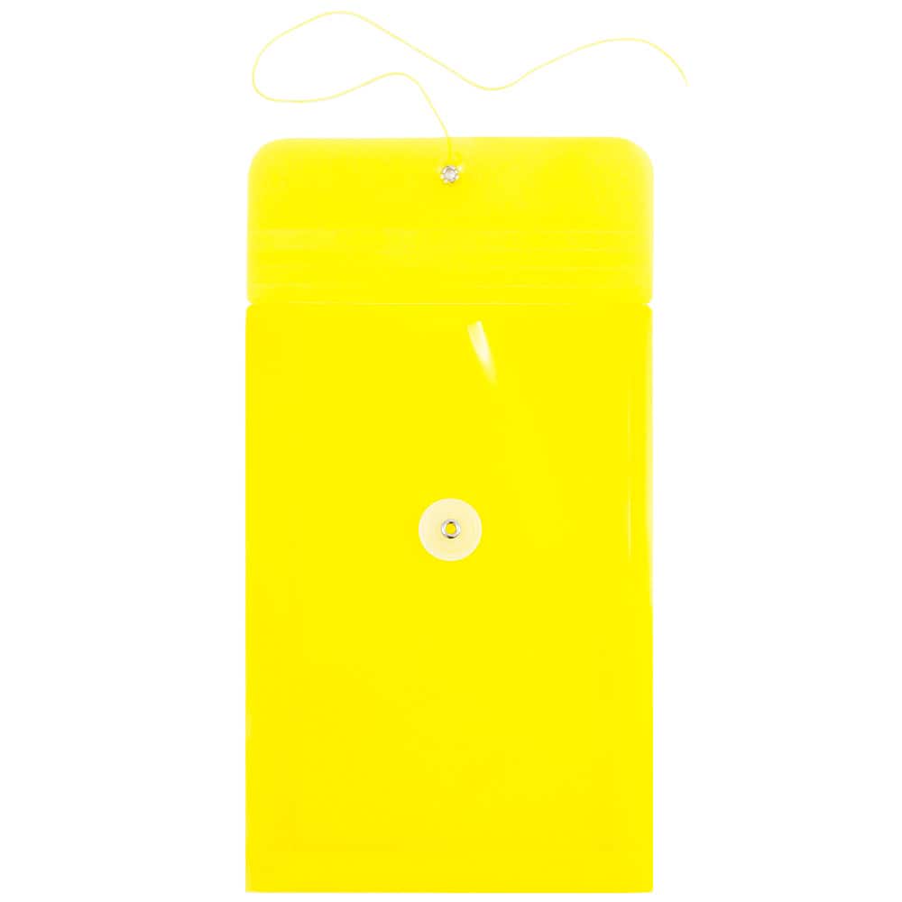 JAM Paper 6.25" x 9.25" Button & String Tie Closure Plastic Envelopes