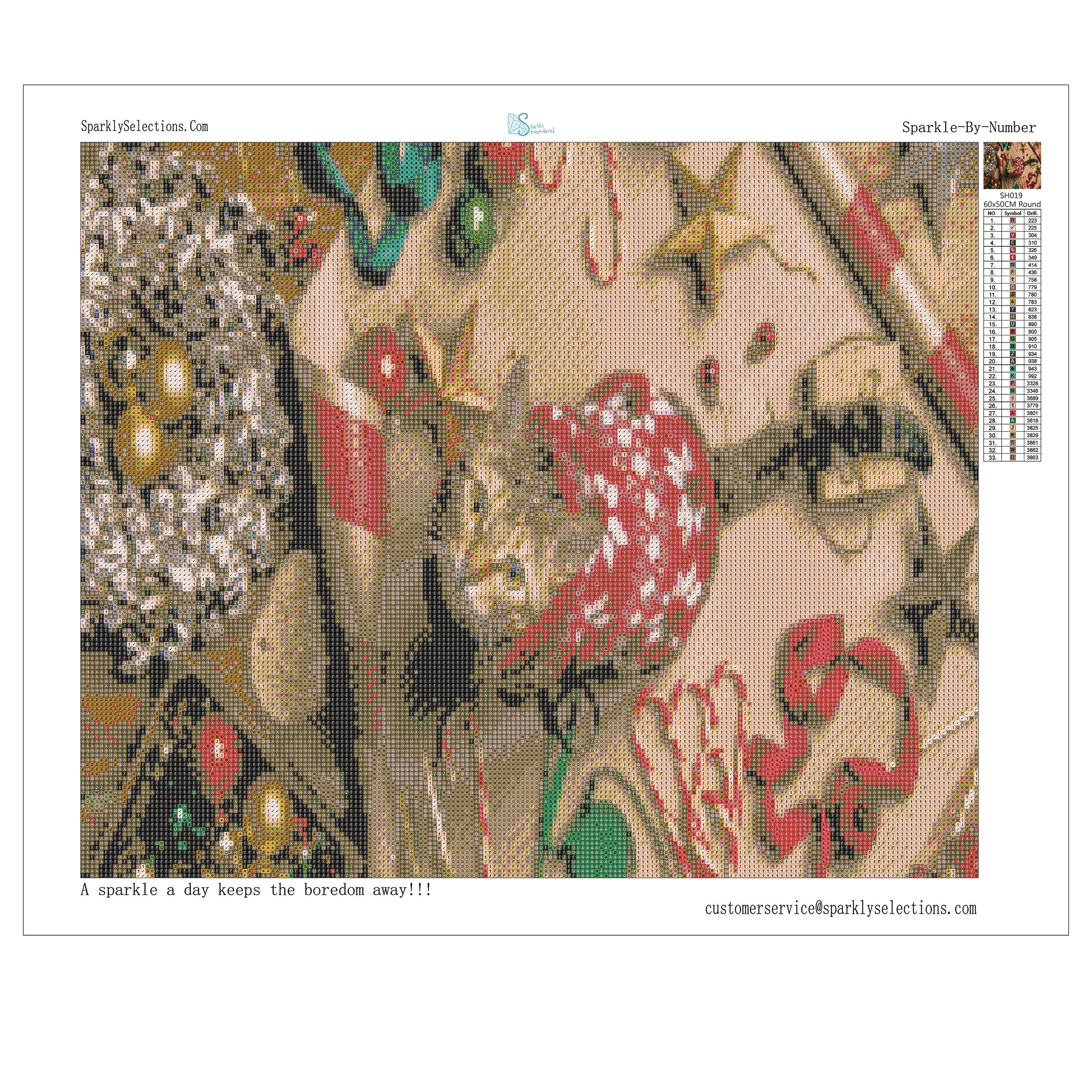 Sparkly Selections Christmas Cat Round Counted Cross Stitch Kit