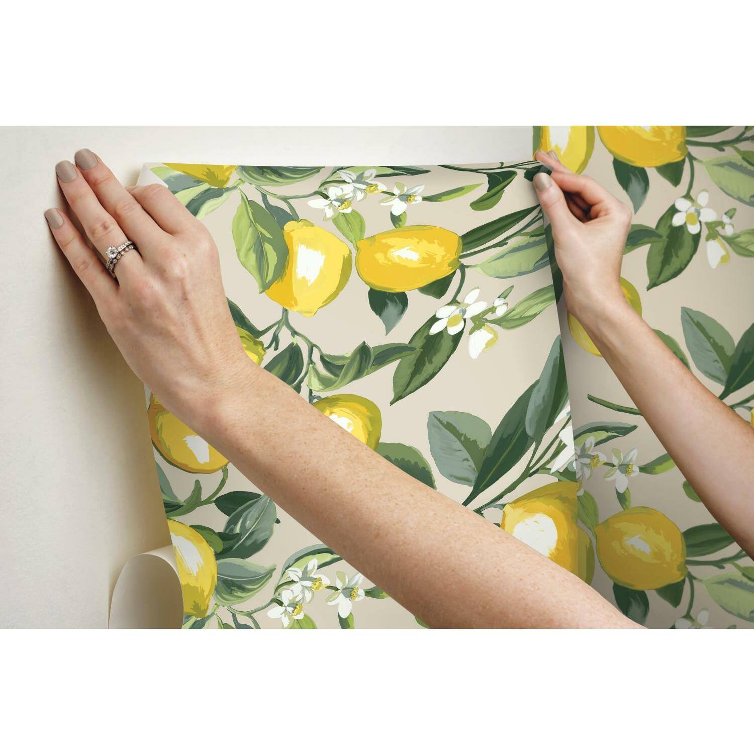 RoomMates Lemon Zest Peel & Stick Wallpaper