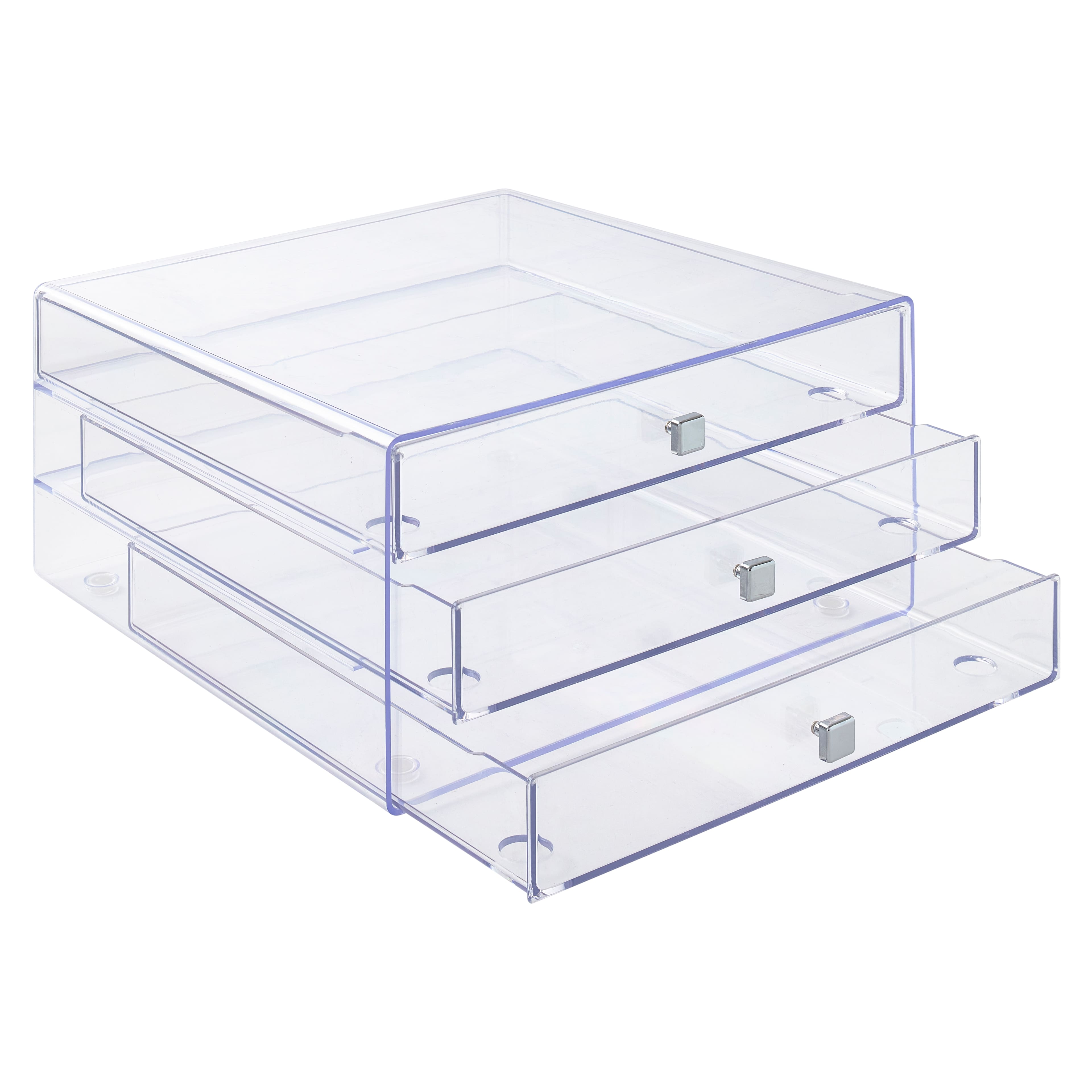 4 Pack: Clear 3-Drawer Organizer by Simply Tidy™