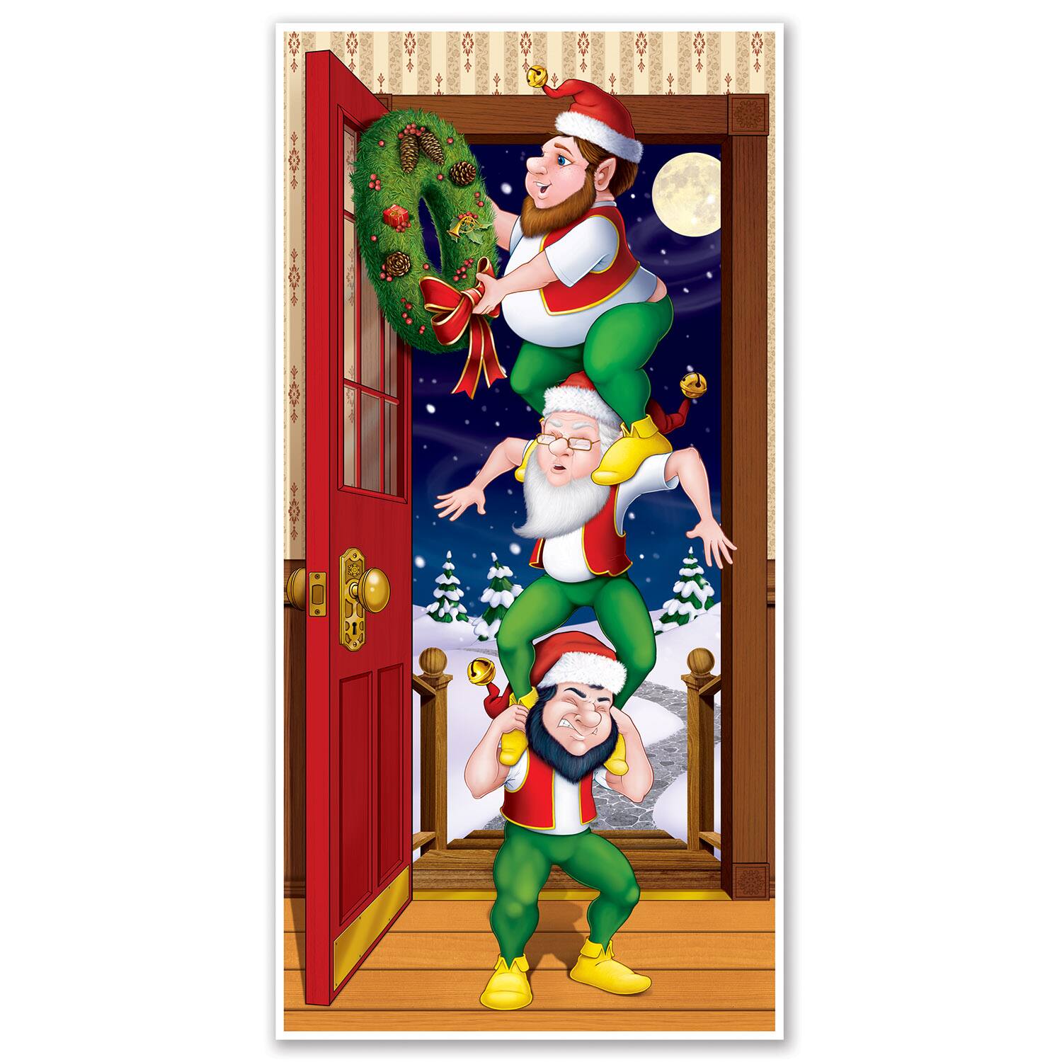 Beistle 30" x 5ft. Christmas Elves Door Cover