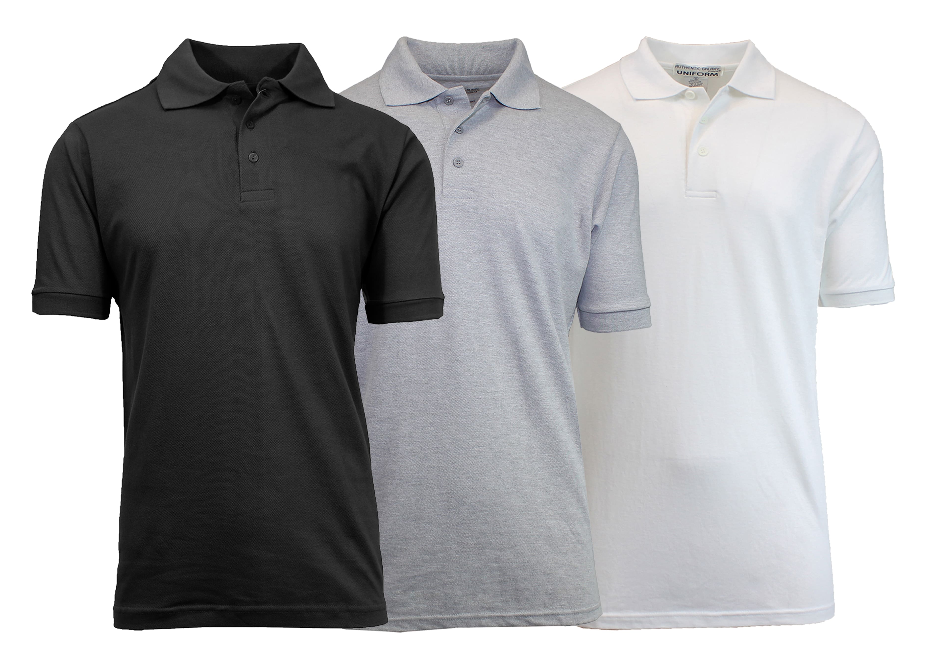 Galaxy By Harvic Short Sleeve Men's Pique Polo Shirt 3 Pack