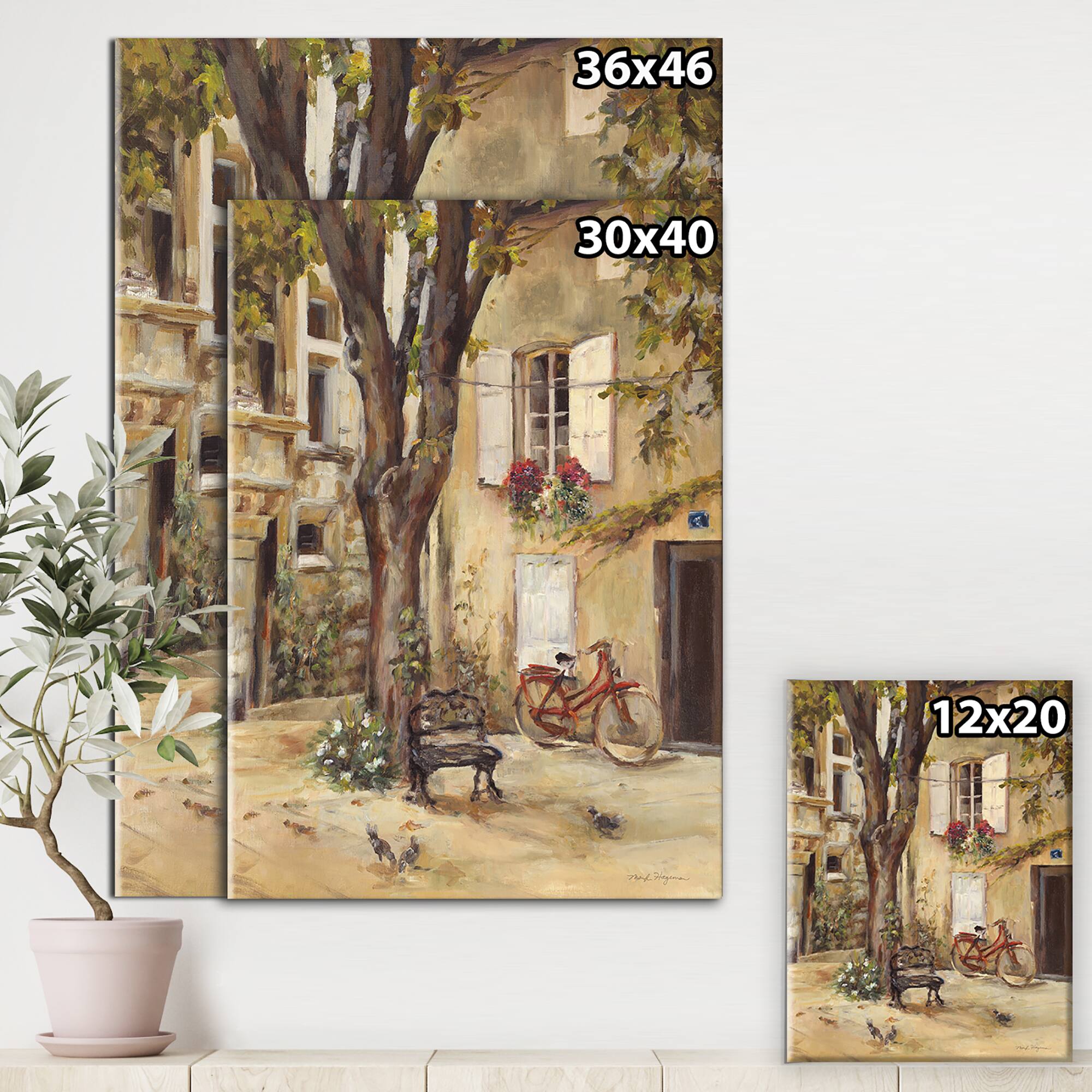 Designart - Provence French Village I - French Country Canvas Artwork