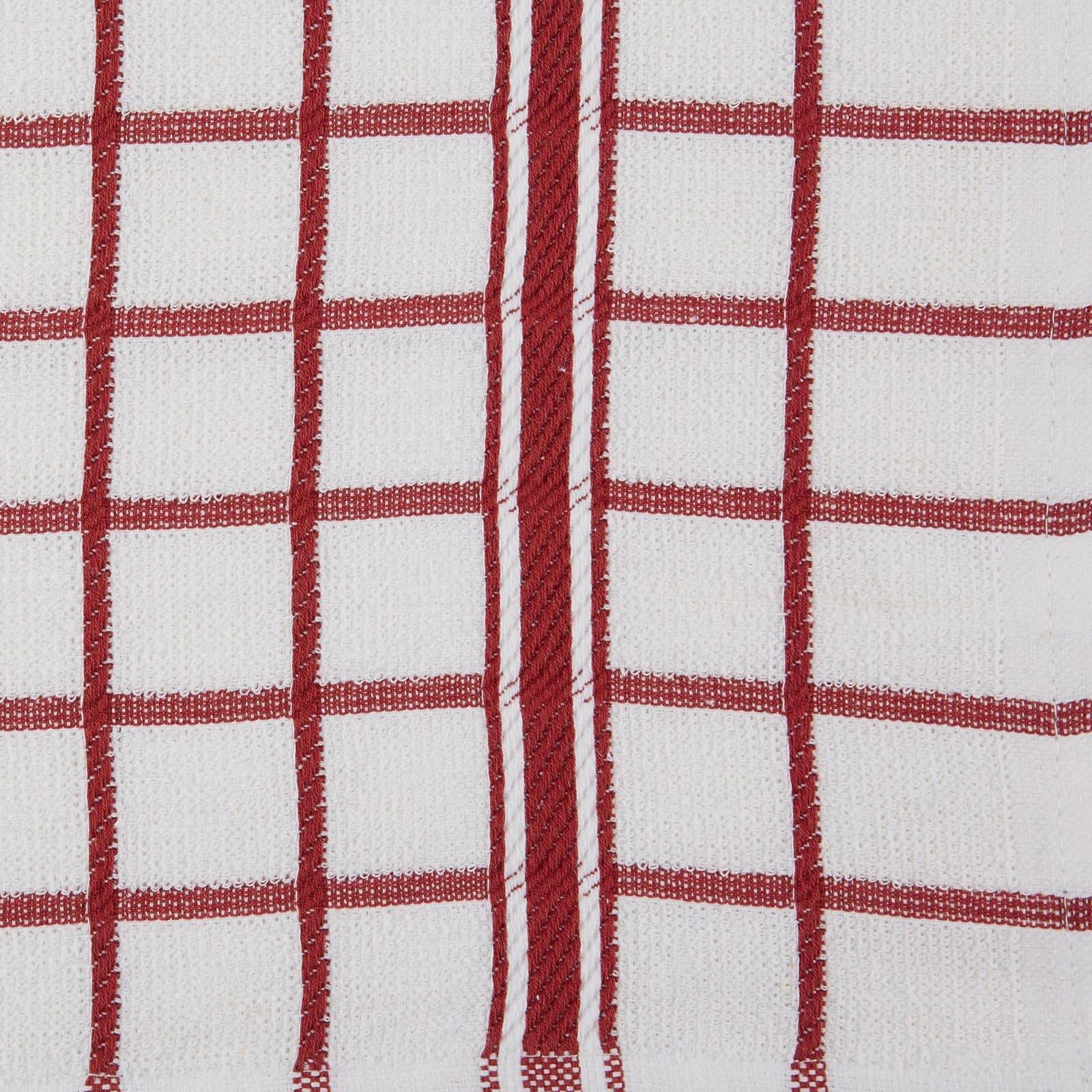 DII® Barn Red Windowpane Terry Dishtowels, 4ct.