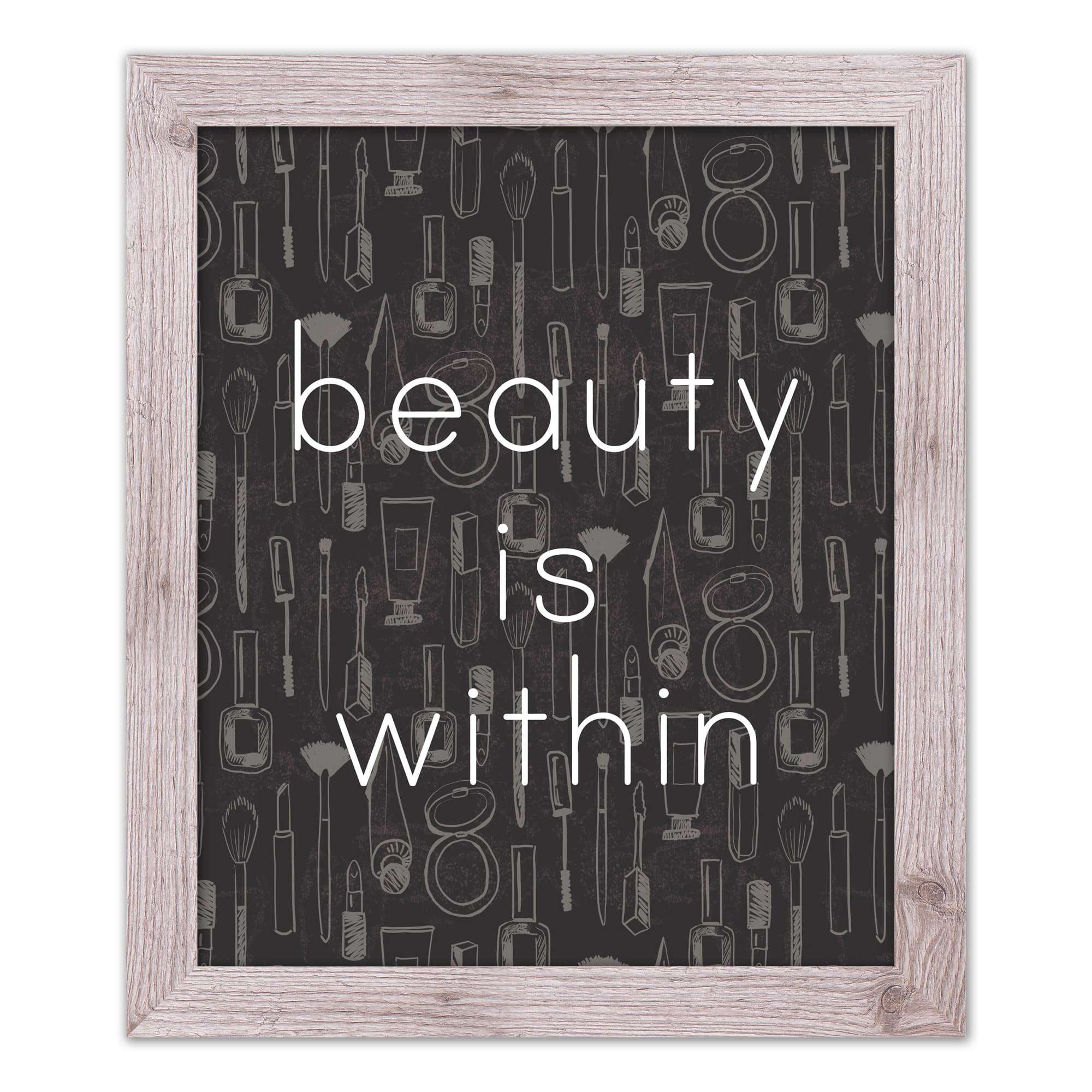 Beauty is Within Print in White Frame