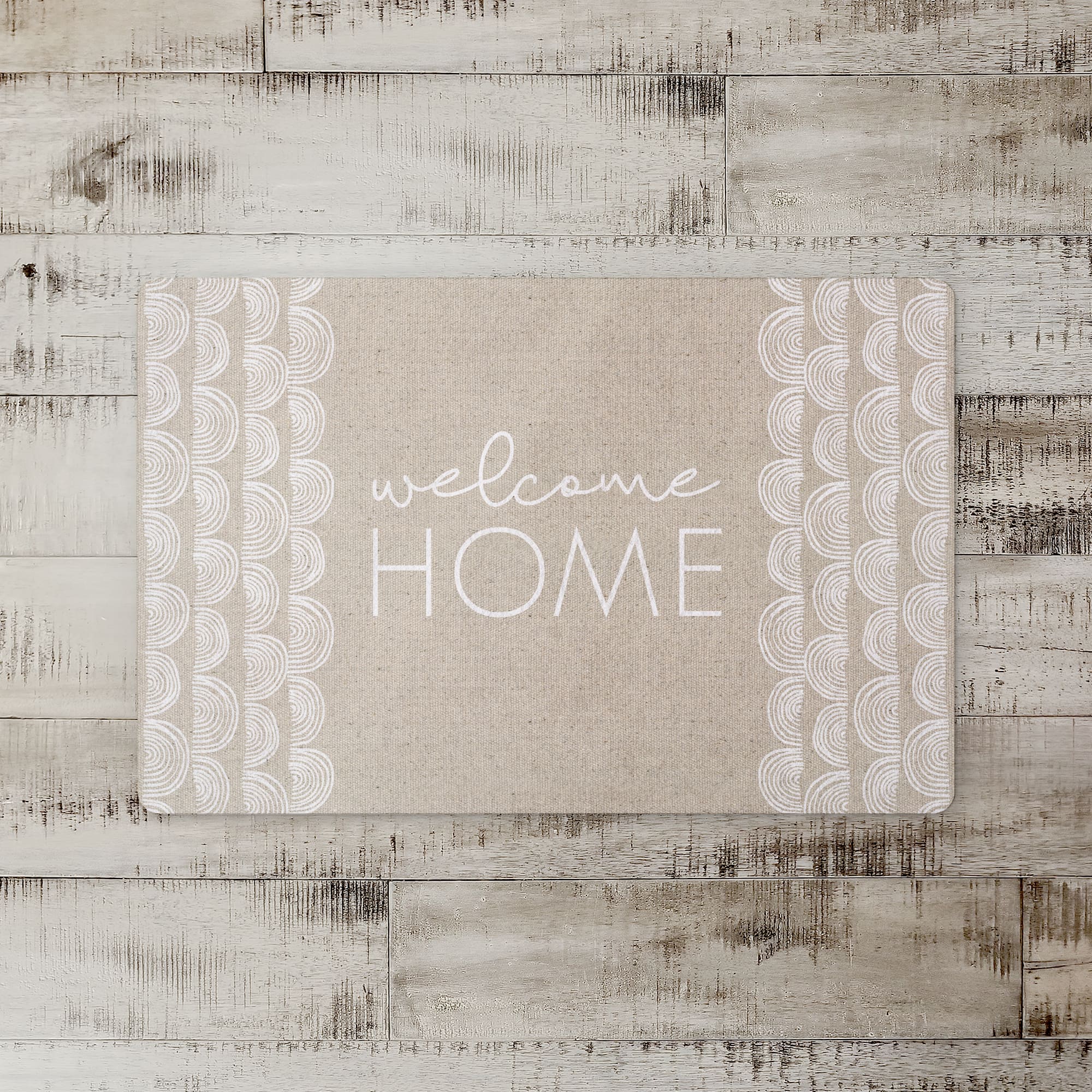 Welcome Home Half Moon 27" x 18" Floor Mat