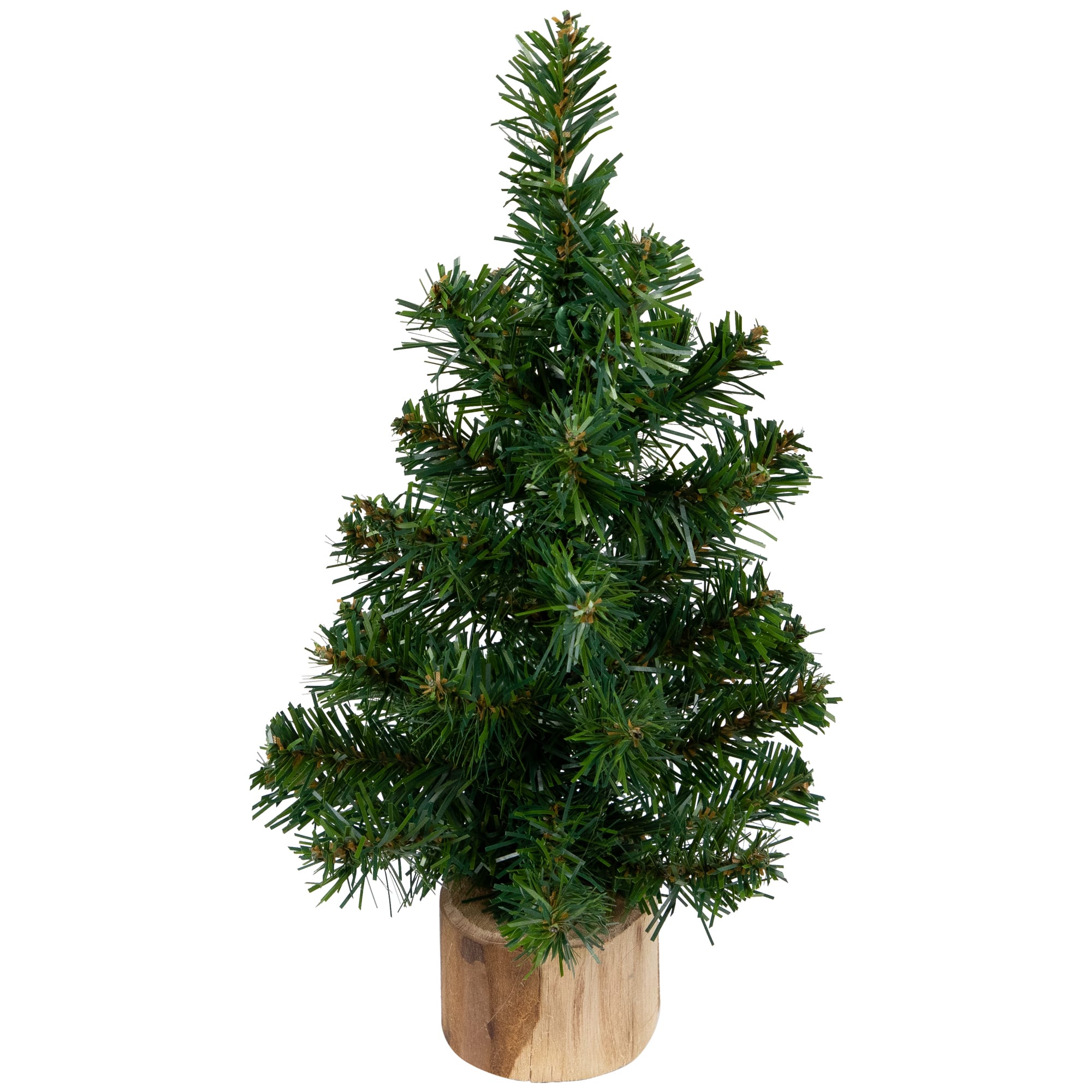 10" Unlit Alpine Artificial Christmas Tree with Wooden Base