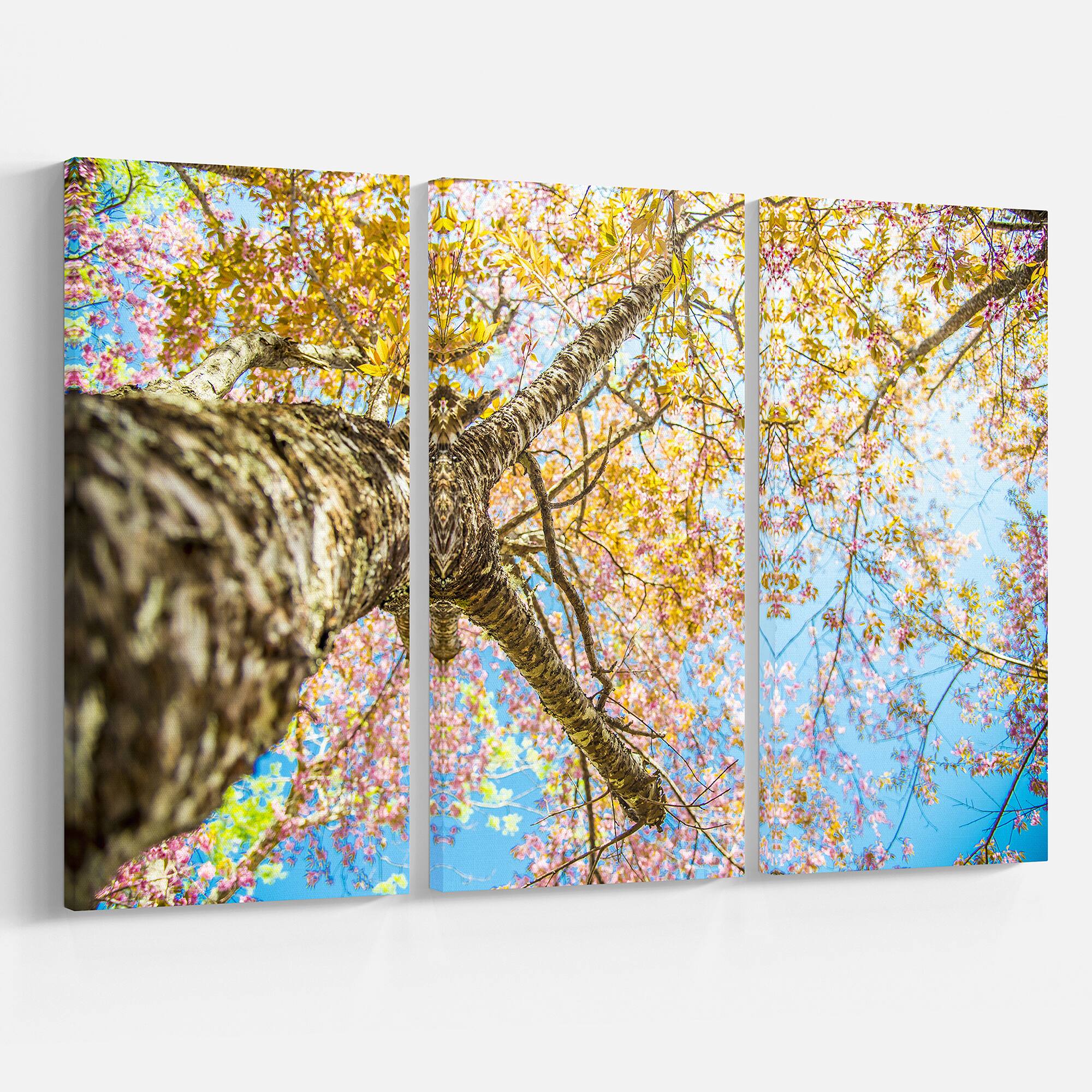 Designart - Under Branch of Yellow Cherry Tree - Trees Canvas Art Print