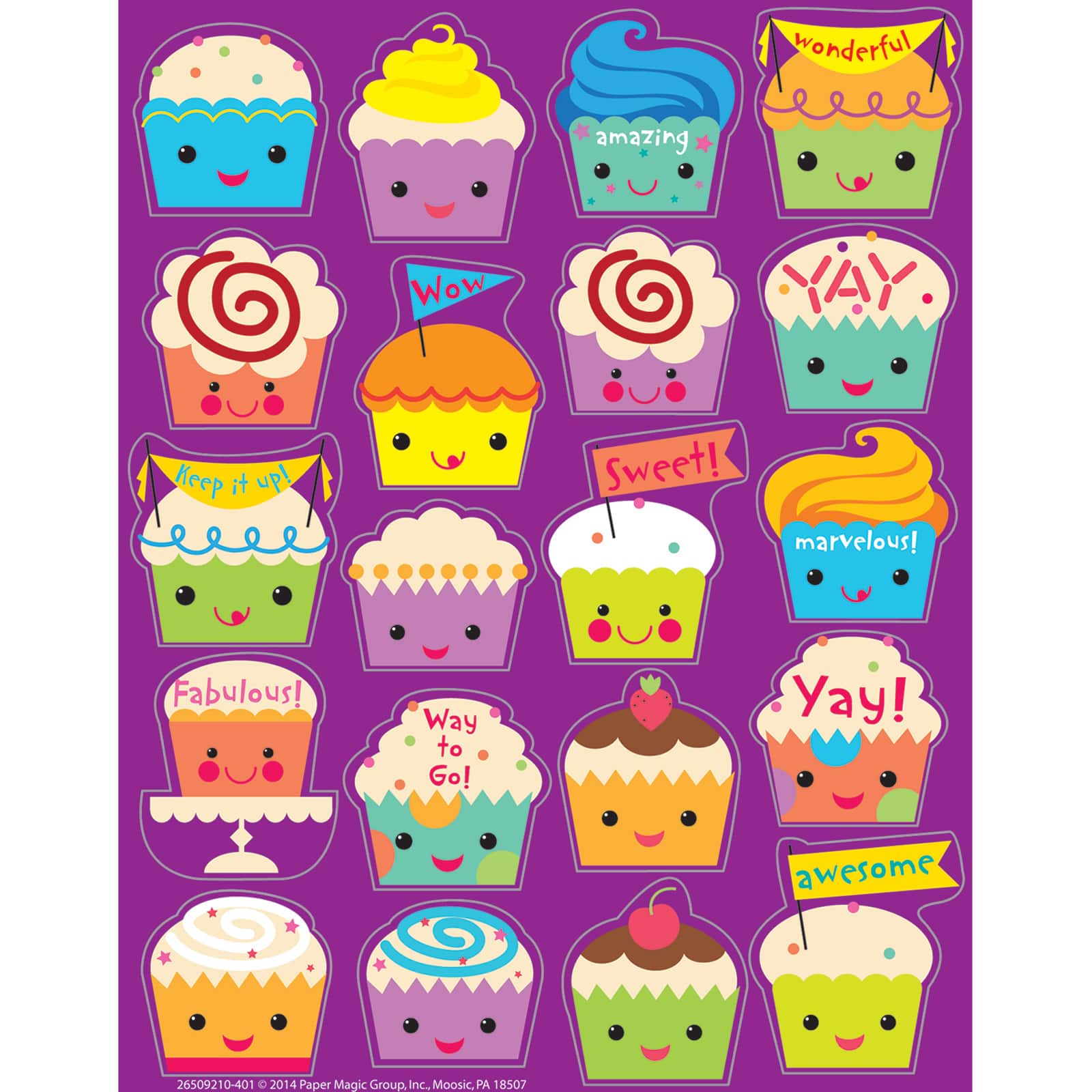 EUREKA; Eureka® Cupcake Scented Stickers, 6 Packs of 80ct.; Category:Stickers; Image:3