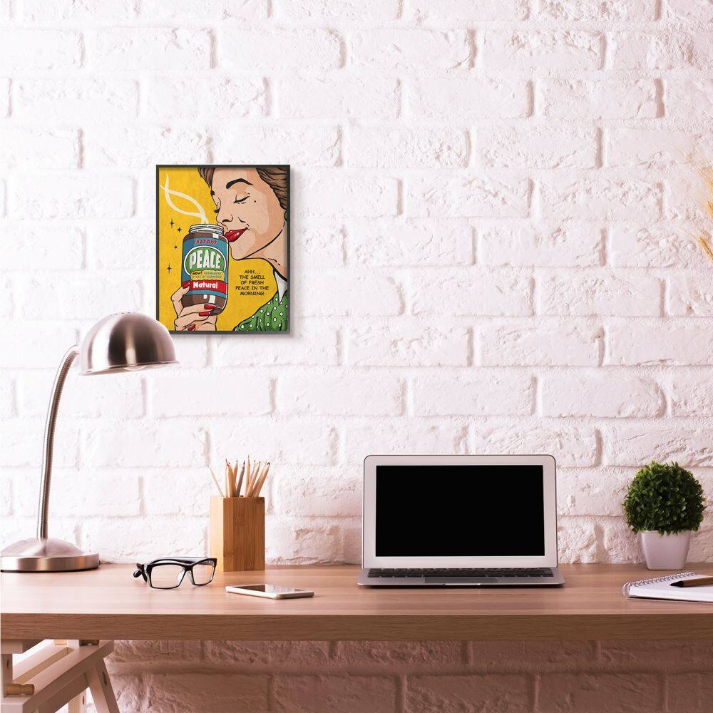 Stupell Industries Instant Peace Wall Art in Black Frame
