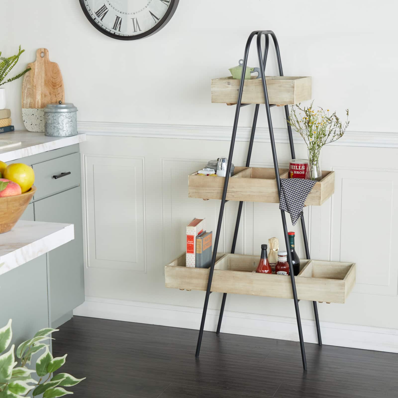 Brown Fir Modern Farmhouse Plantstand, 56" x 32" x 13"