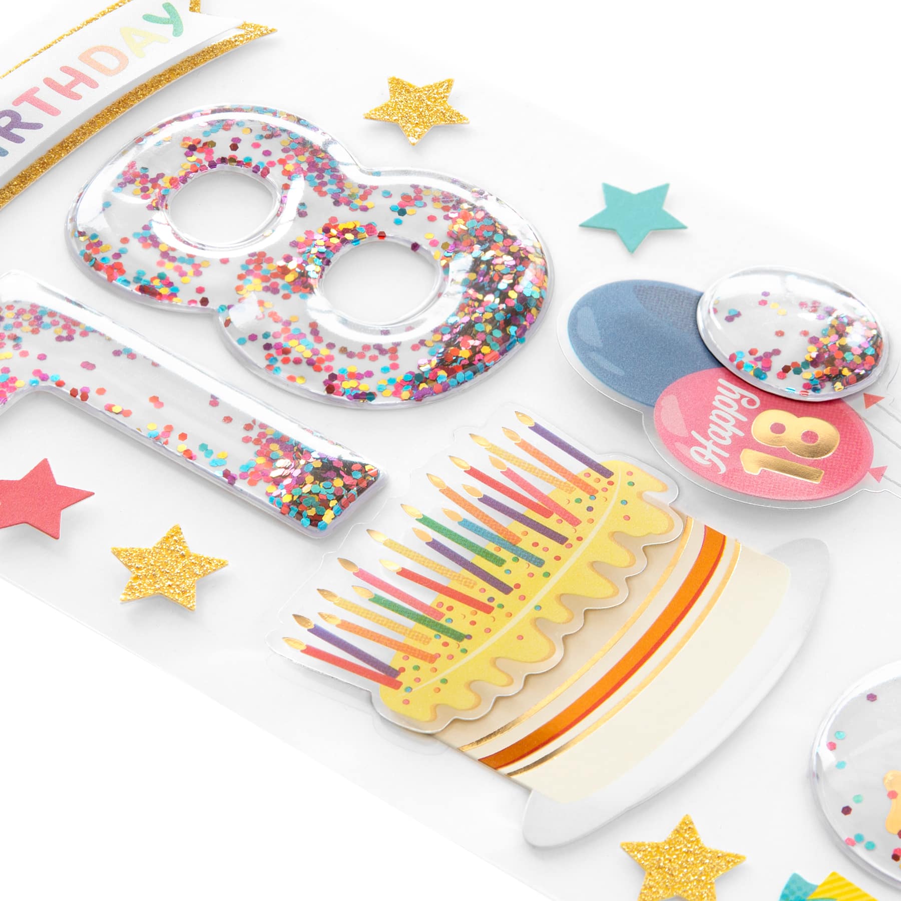12 Pack: 18th Birthday Dimensional Stickers by Recollections™
