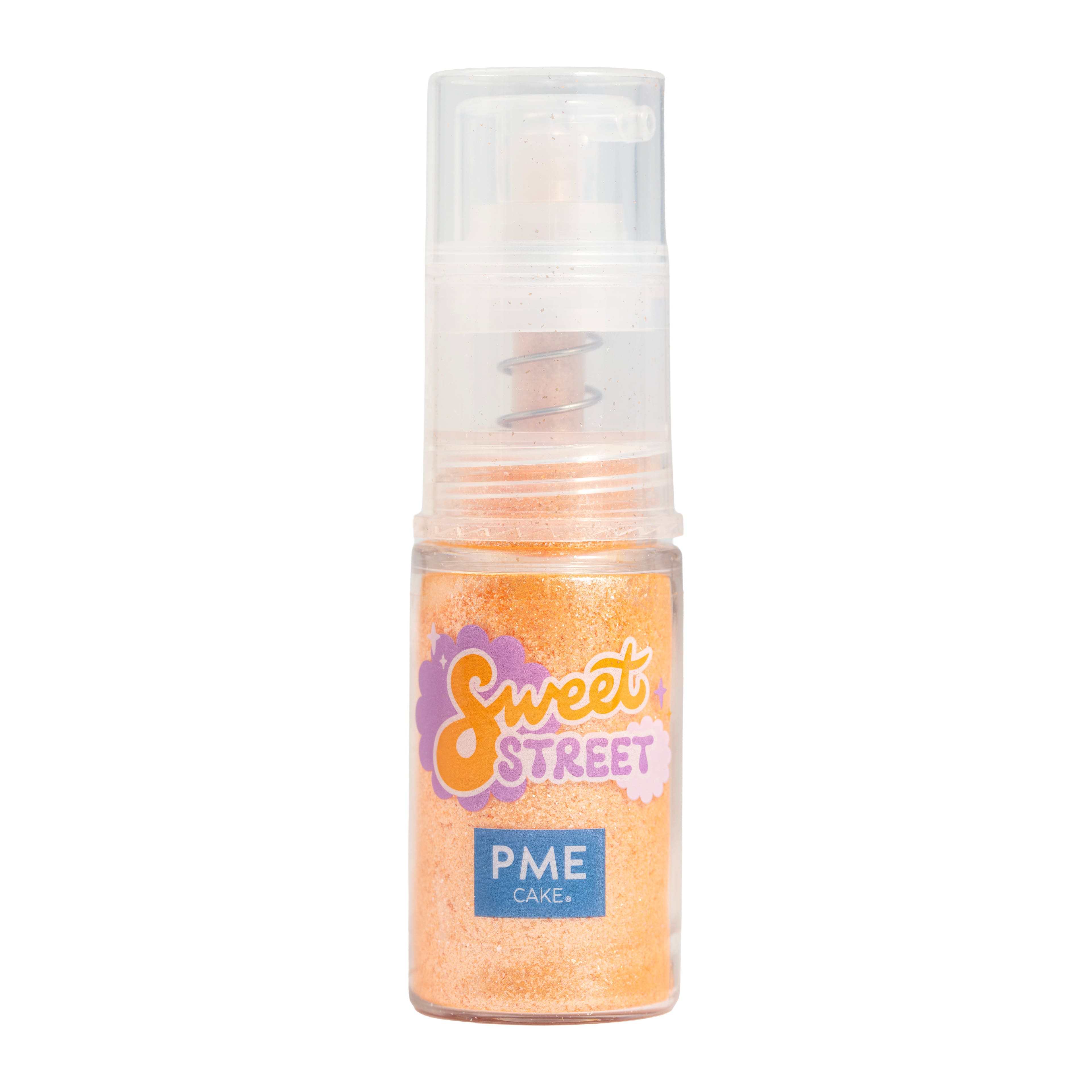 PME Cake Sweet Street® Orange Edible Glitter Shimmer Spray