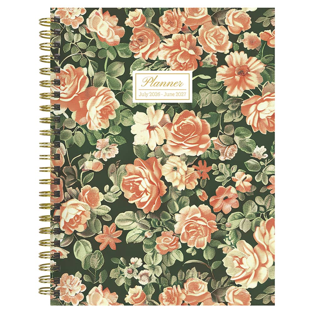 TF Publishing Medium 2026-27 The Rose Garden Weekly Monthly Planner