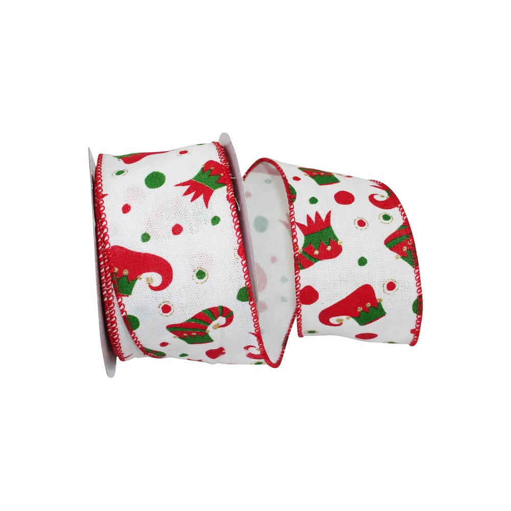 JAM Paper 2.5" x 10yd. Wired Jester Boots Ribbon