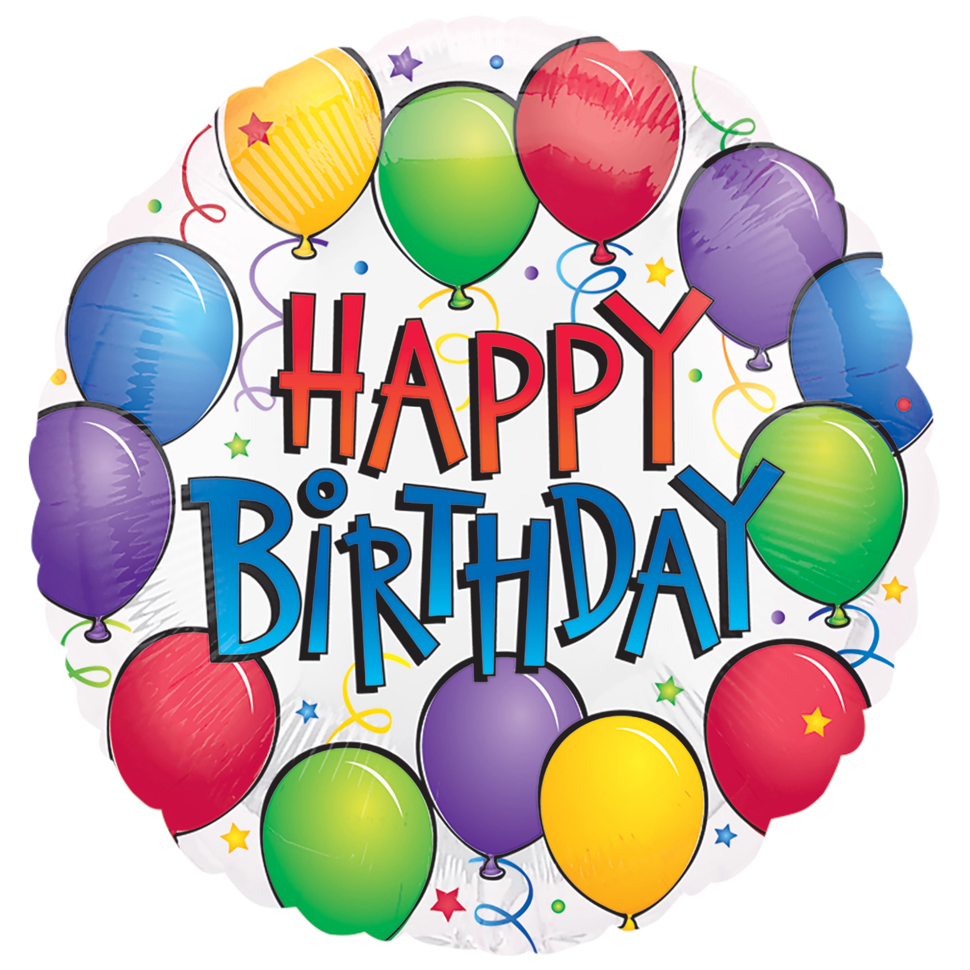 17" Colorful Fun Happy Birthday Foil Balloon