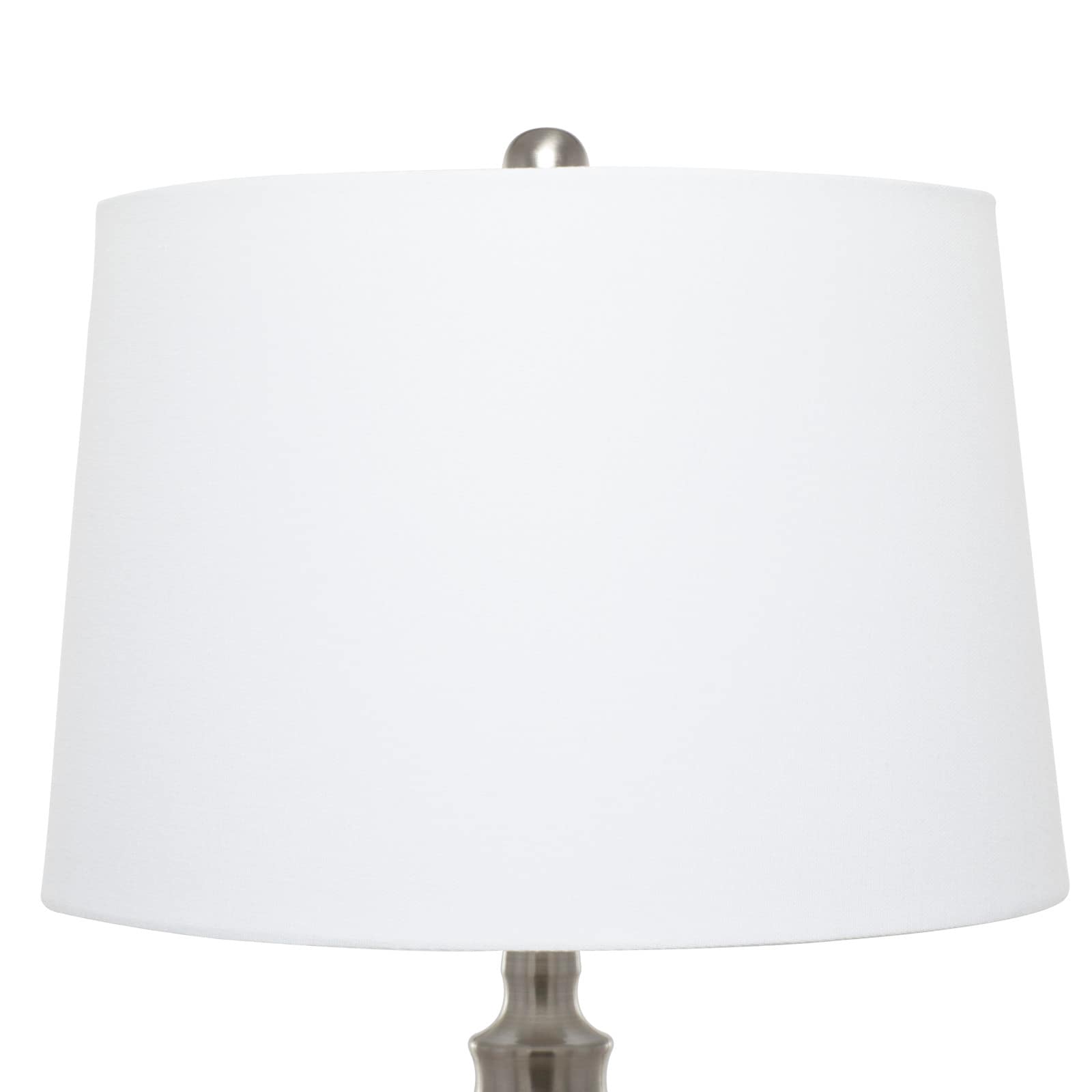 Set of 3 Silver Iron Coastal Table Lamp, 59" x 10" x 10"